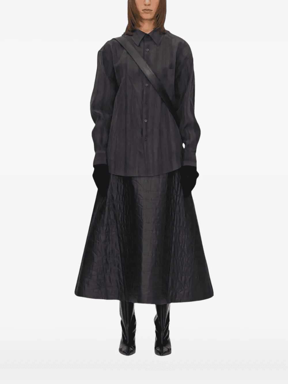 striped-effect print shirt - Image 1