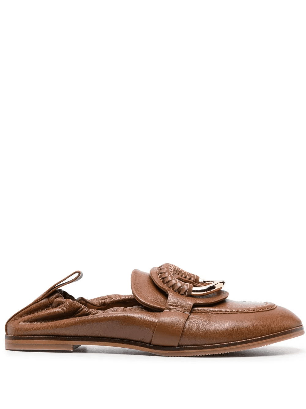 ring-detail leather loafers - Image 1