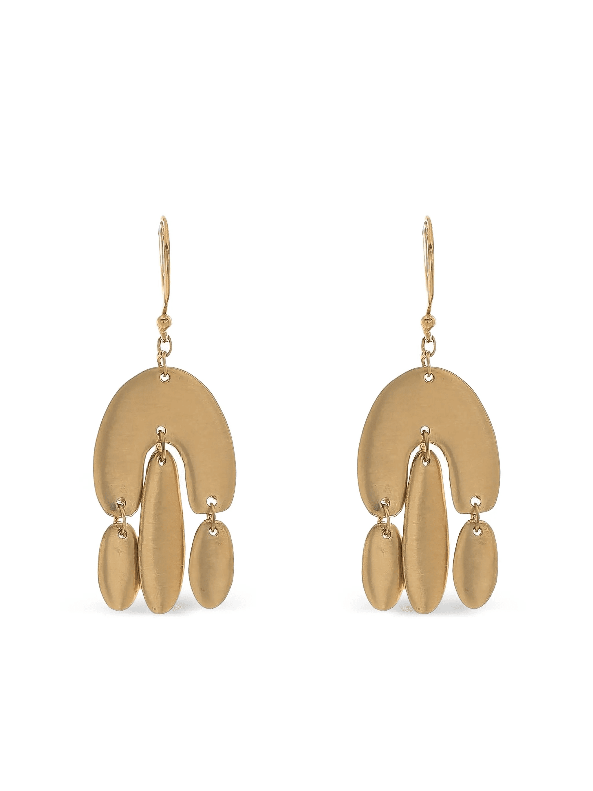 Gold Metal Chandelier Earrings - Image 1