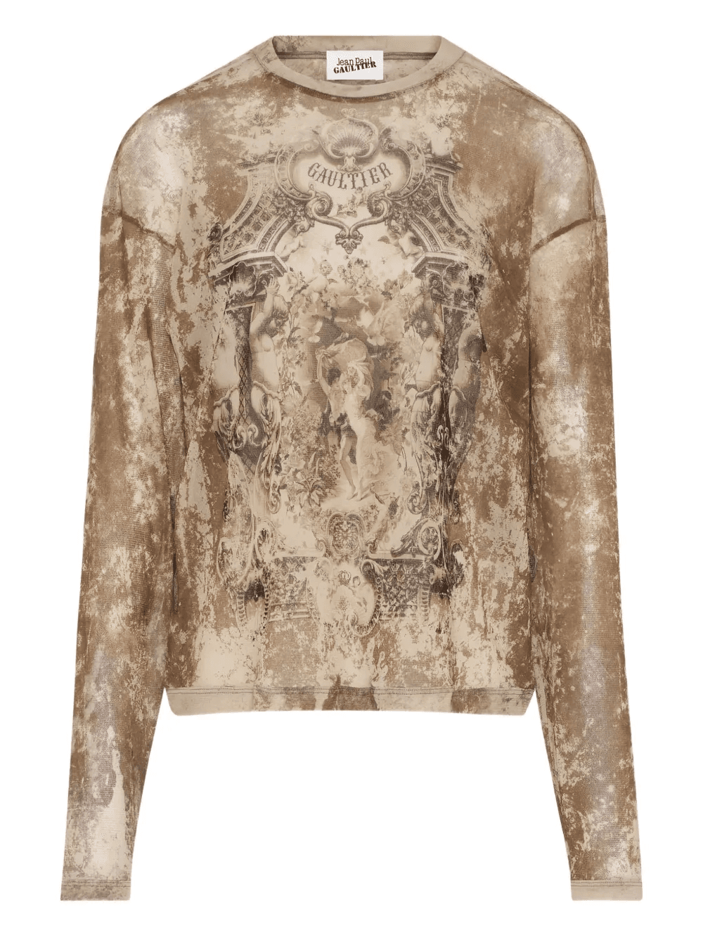 medallion-print long-sleeved T-shirt - Image 1