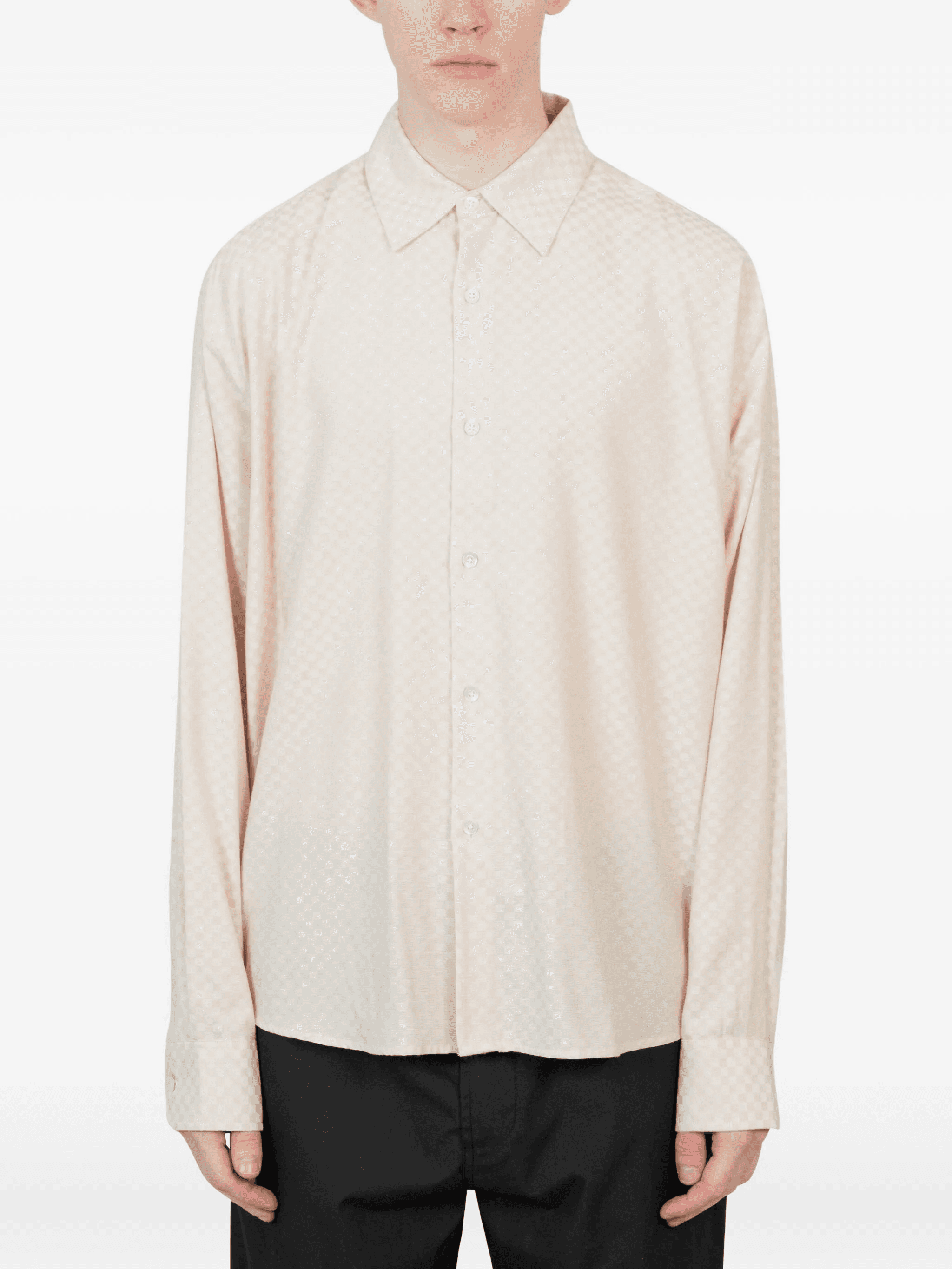 check-pattern long-sleeve shirt - Image 1