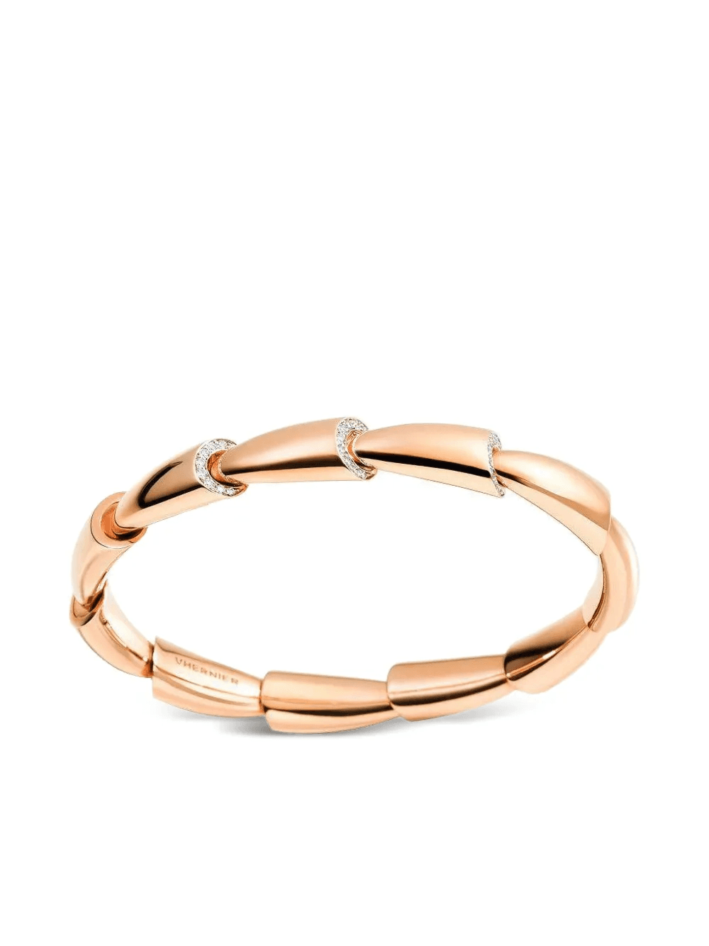 18K rose gold diamond bracelet - Image 1