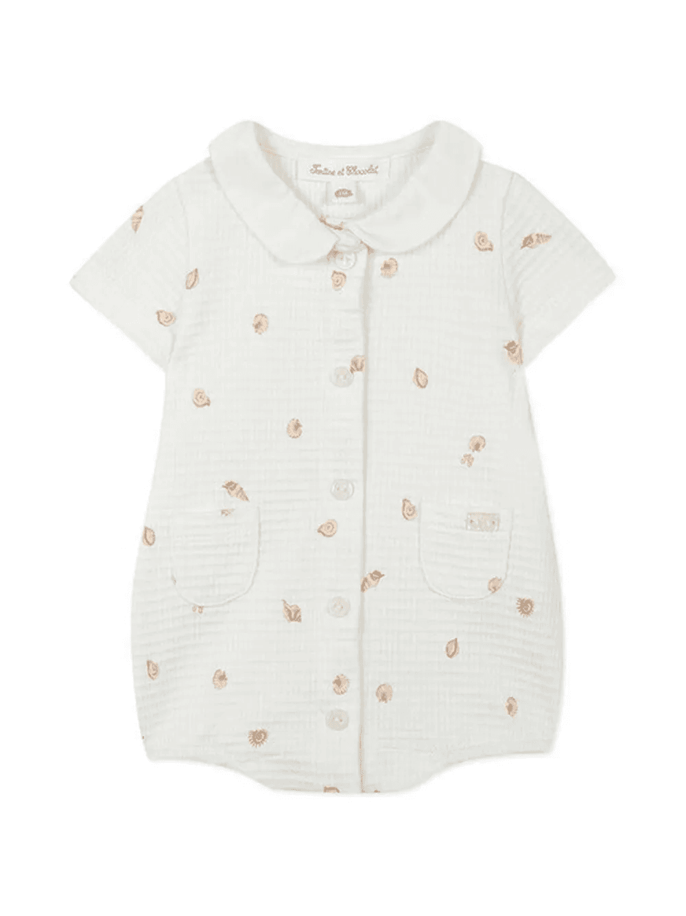 seashell-prints cotton romper - Image 1