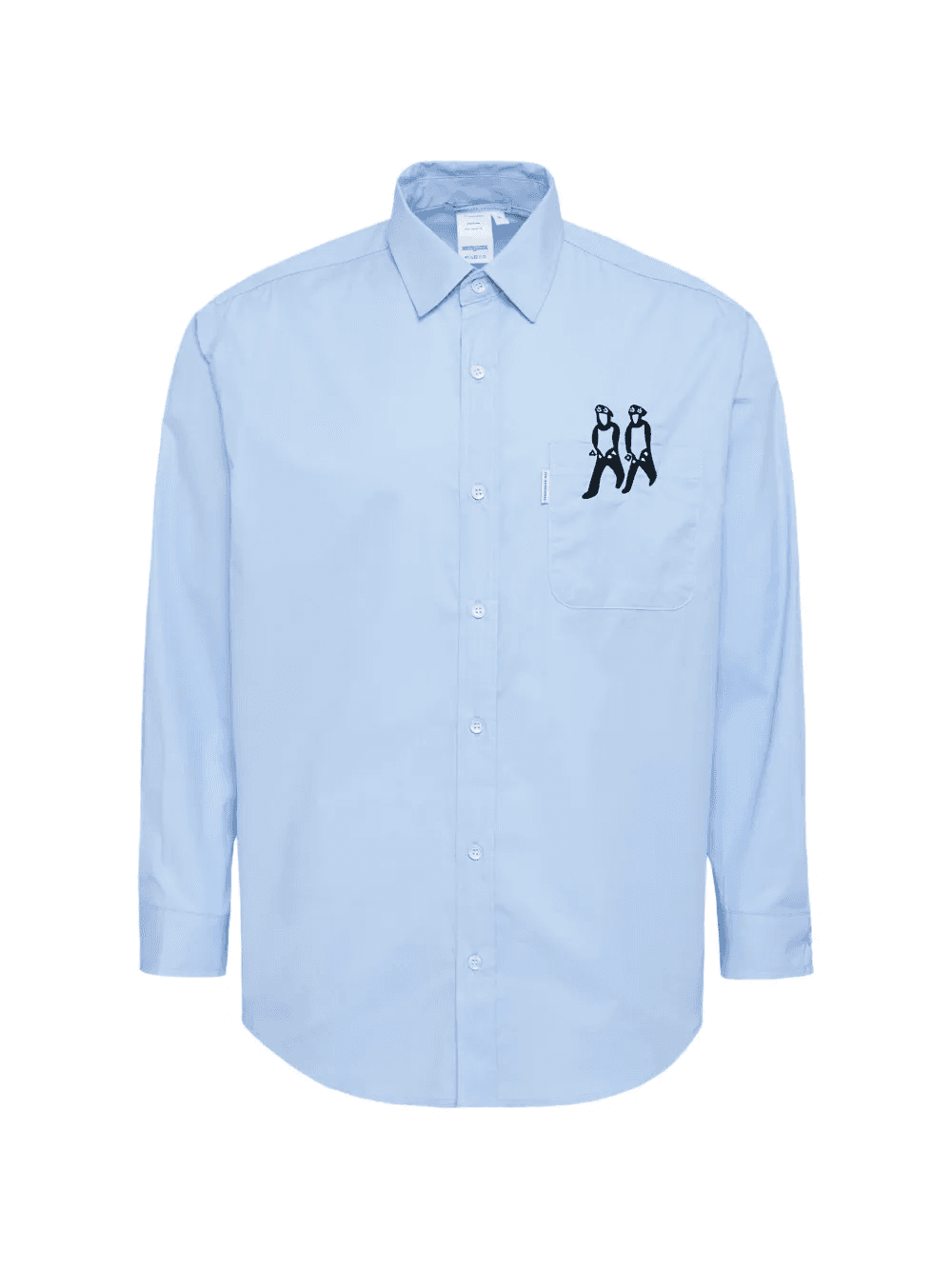 embroidery-detail button-down shirt - Image 1