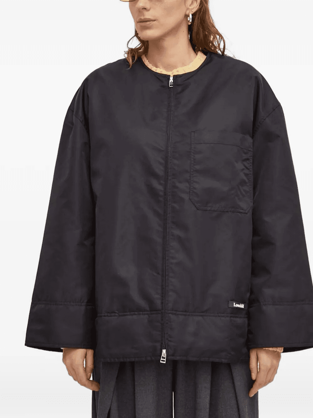 zip-front patch-pocket jacket - Image 1