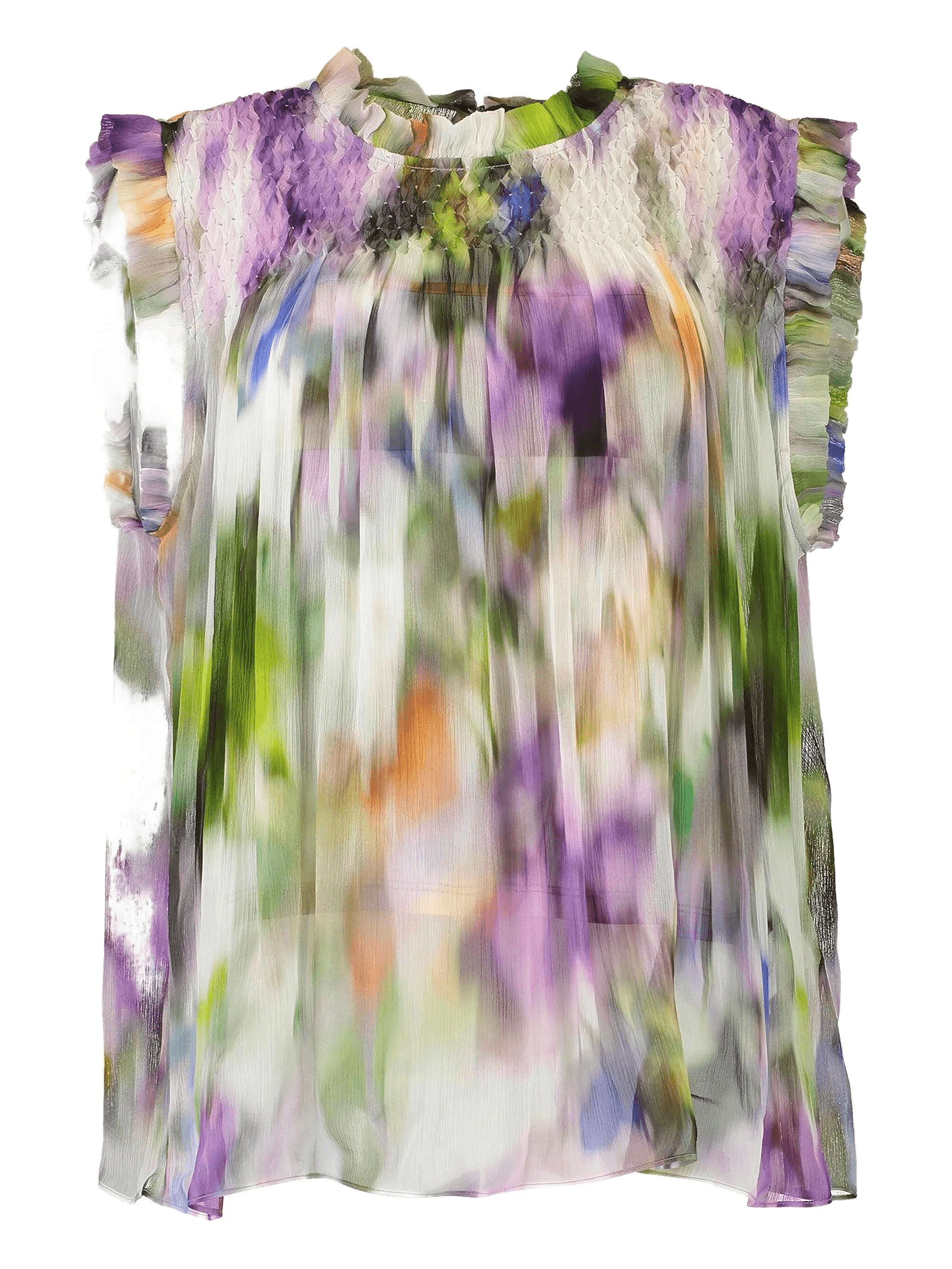 Odette ruffled smocked top - Image 1