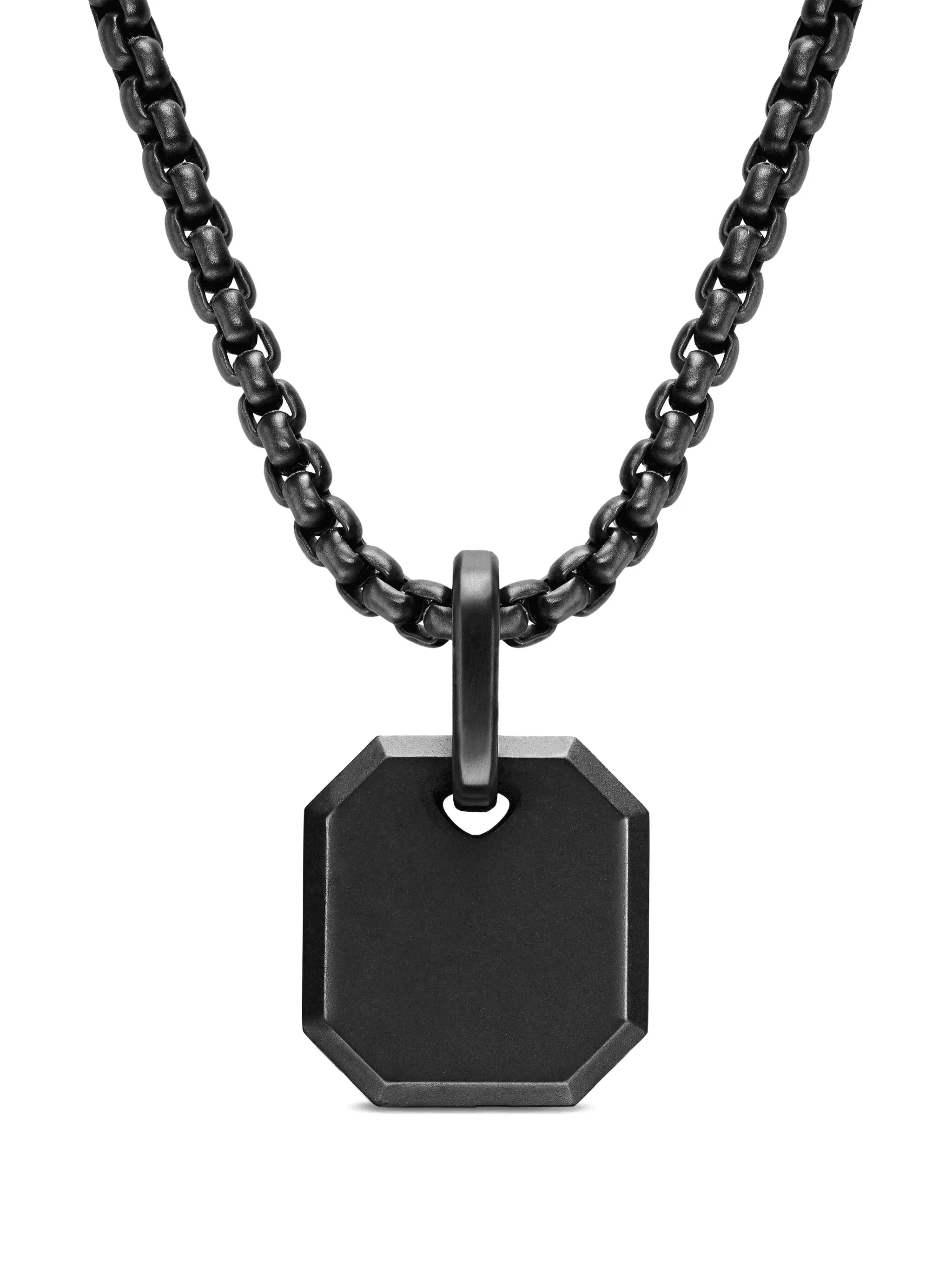 titanium octagonal amulet pendant - Image 1