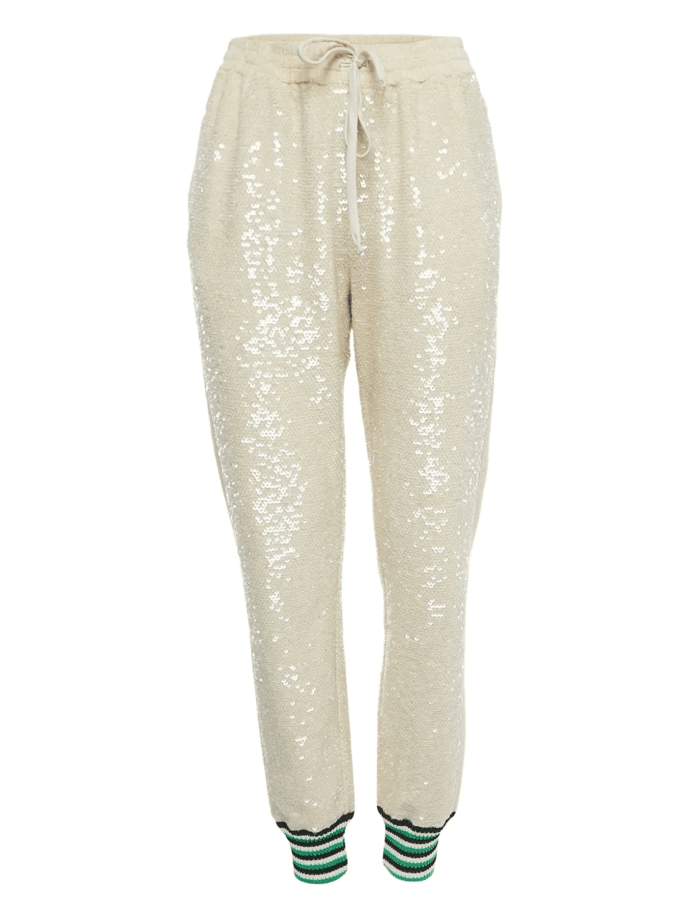 sequinned drawstring-waist trousers - Image 1