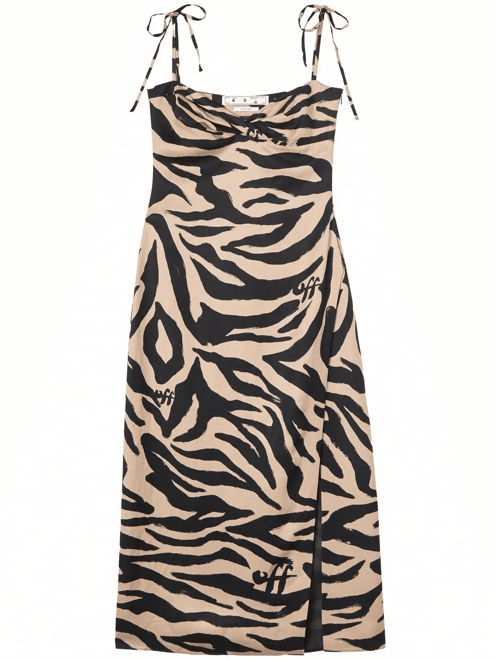 zebra print side-slit dress - Image 1