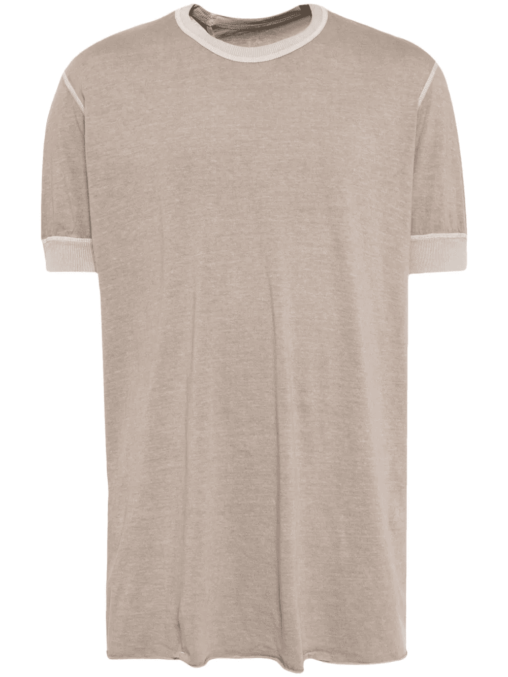 raw-cut hem cotton T-shirt - Image 1