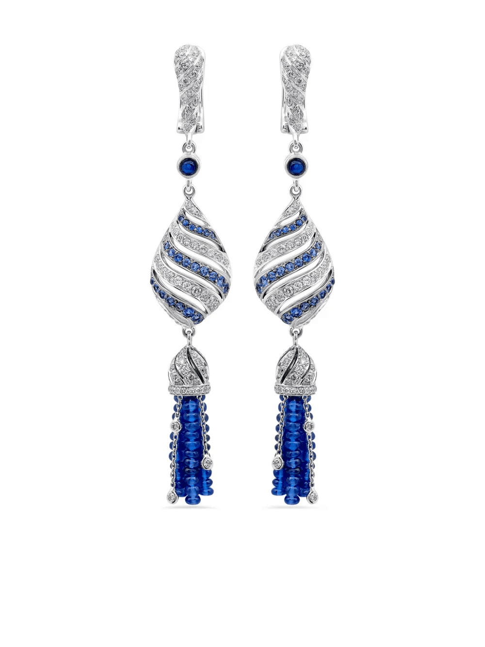 sapphire drop earrings - Image 1
