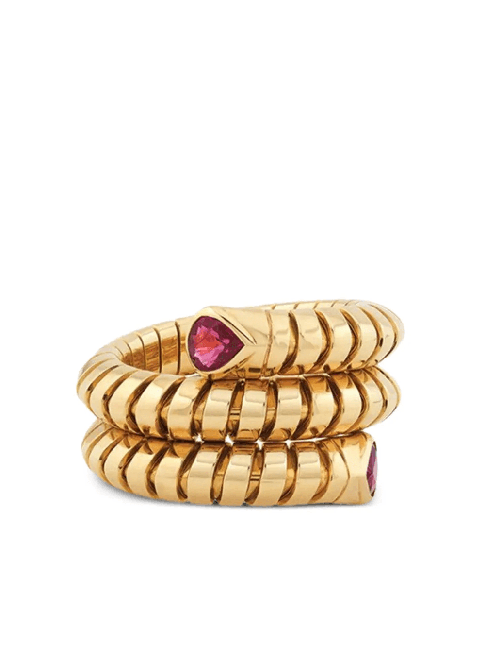 18K yellow gold Trisola Spiral ruby ring - Image 1