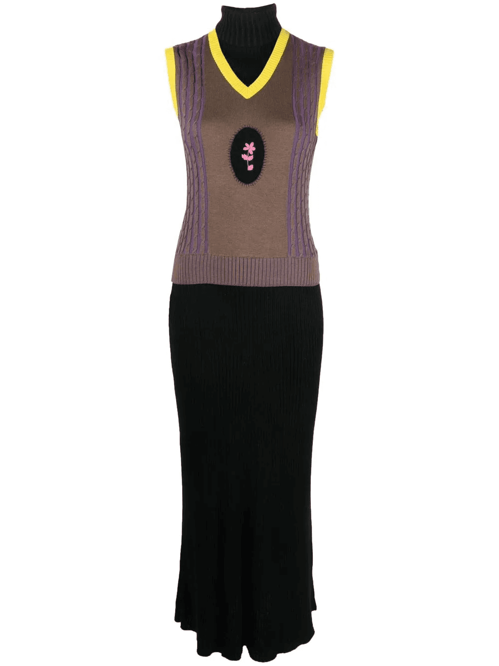 colour-block knit dress - Image 1