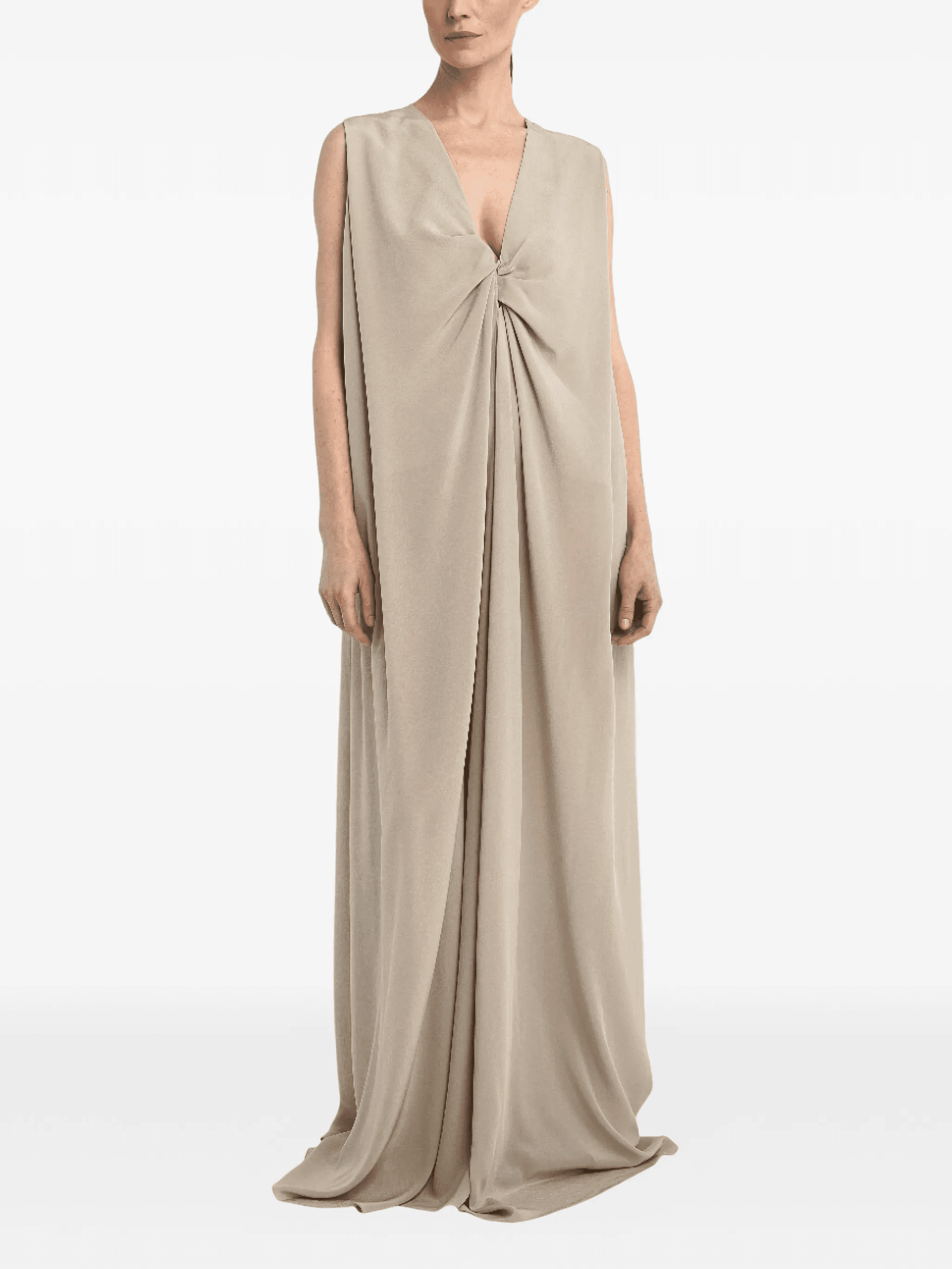 Mira V-neck twisted MAXI dress - Image 1