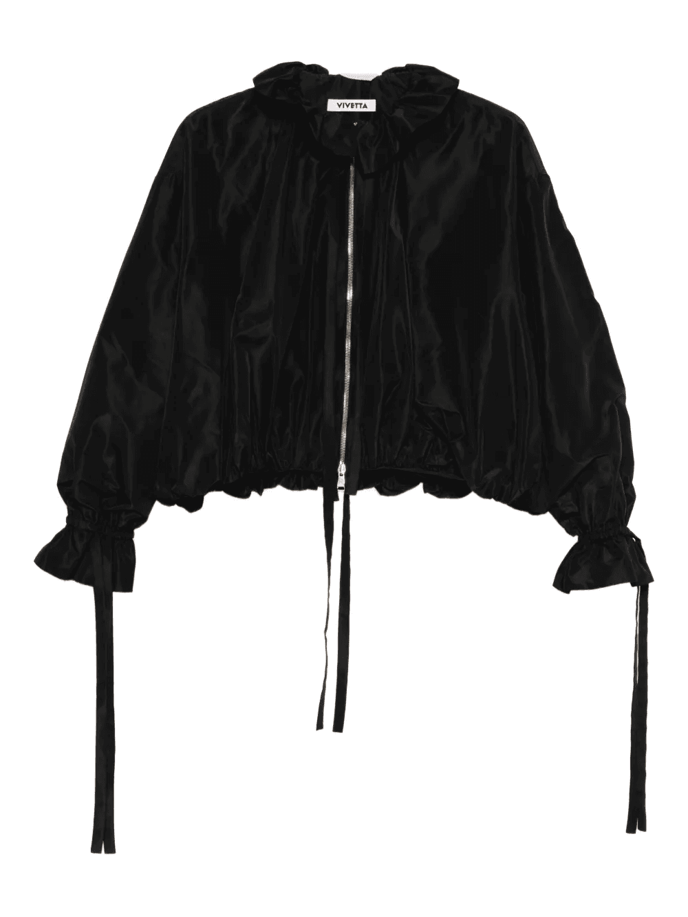 ruffled zip-front jacket - Image 1