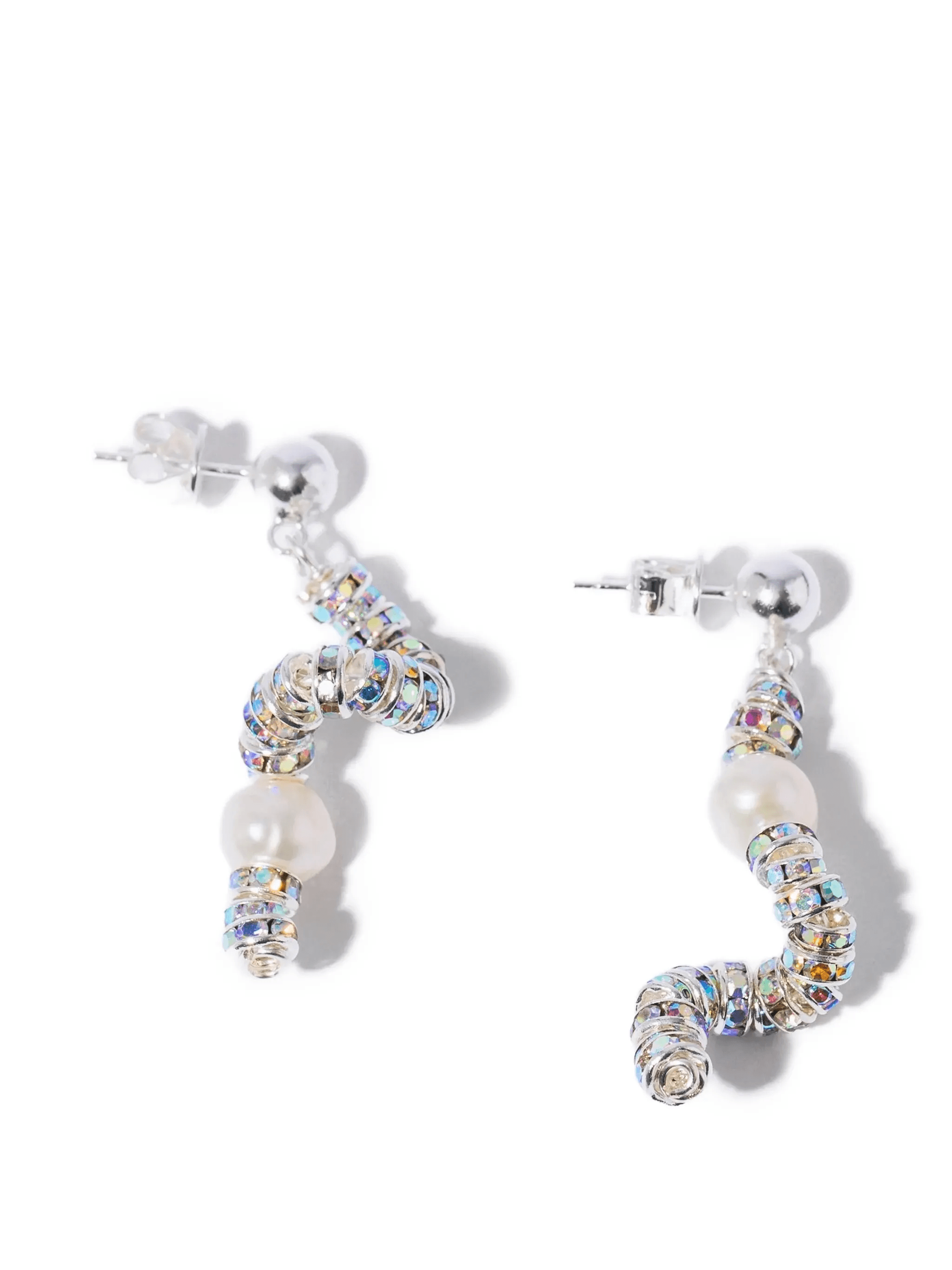 pearl embellished drop earrings - Image 1
