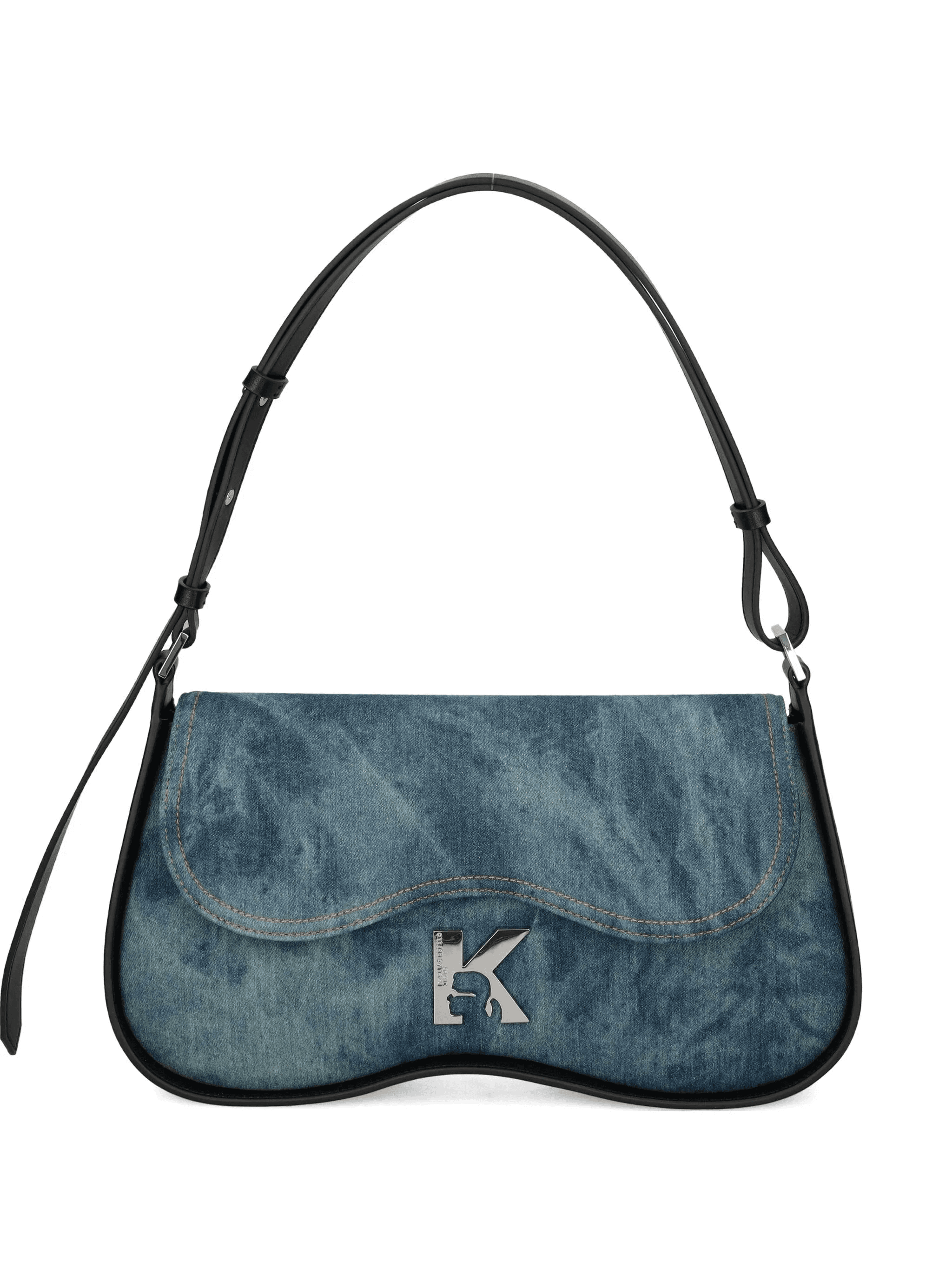 denim tie-dye satchel - Image 1