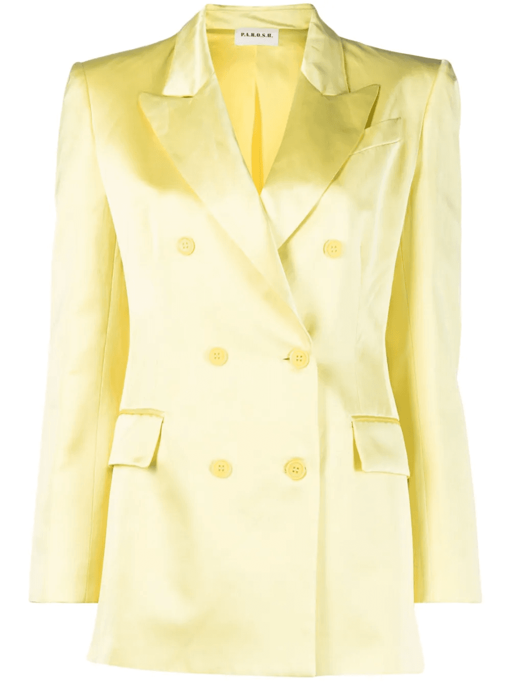 satin-finish double-breasted blazer - Image 1