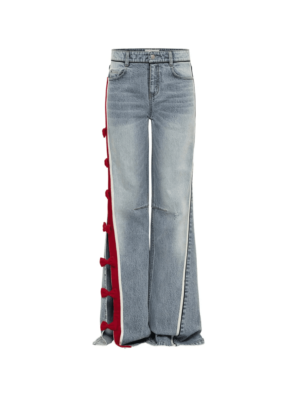 Dan bow-embellished jeans - Image 1
