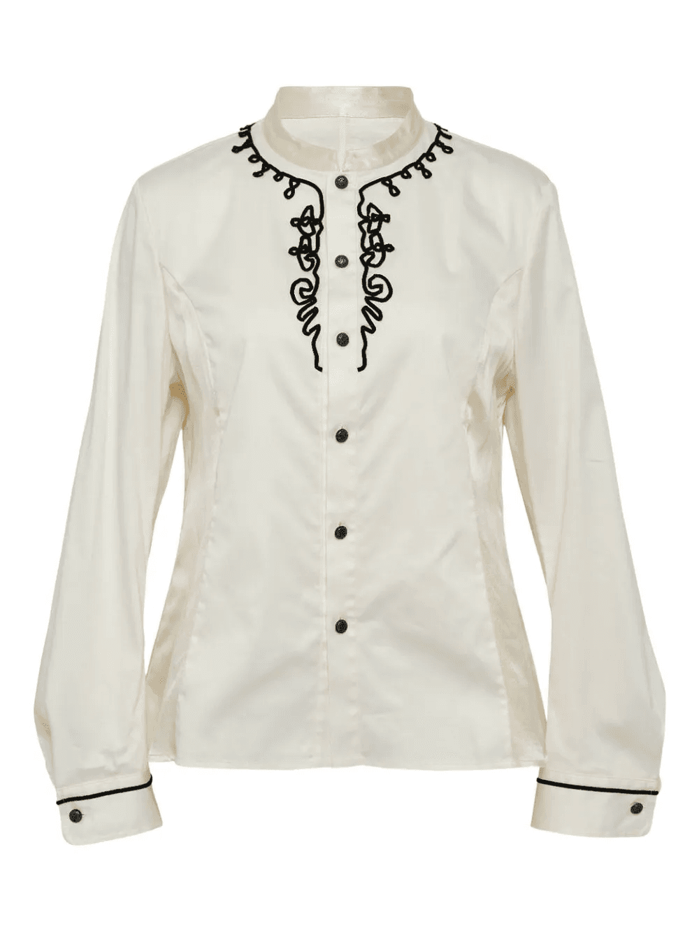 embroidered buttoned blouse - Image 1