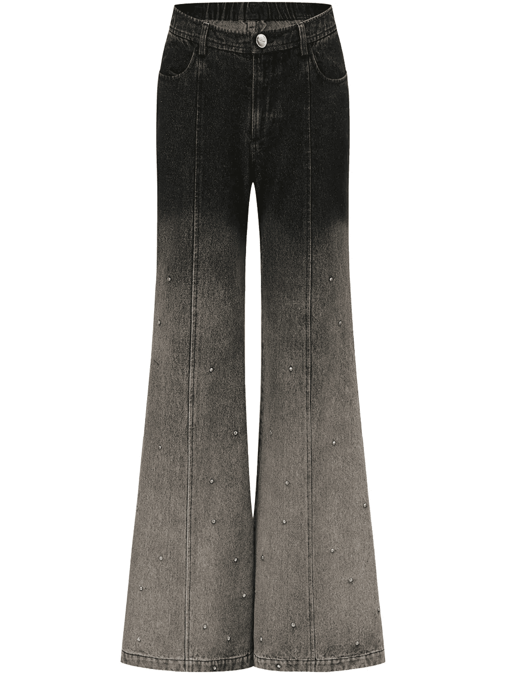 gradient-print flared trousers - Image 1