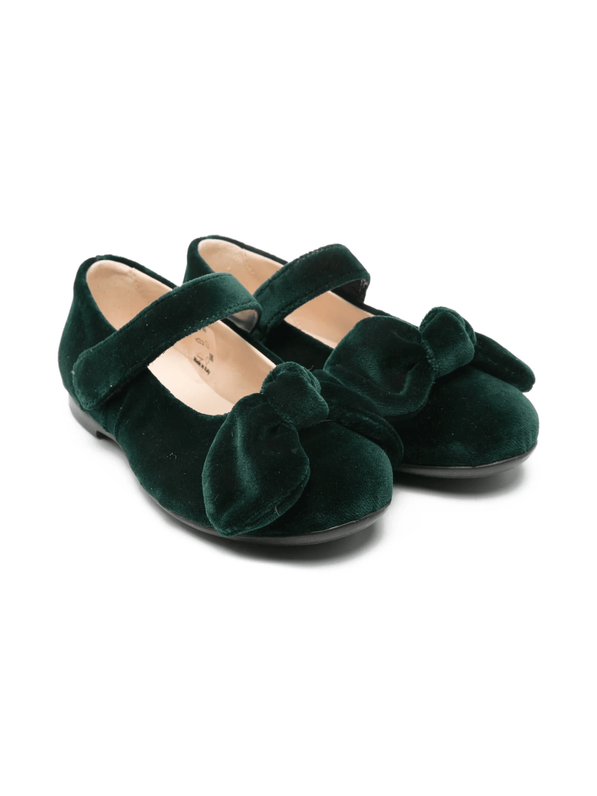 bow-detail velvet ballerinas - Image 1
