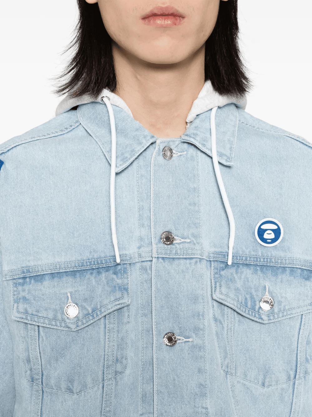 logo-patch hooded jacket — Image 2