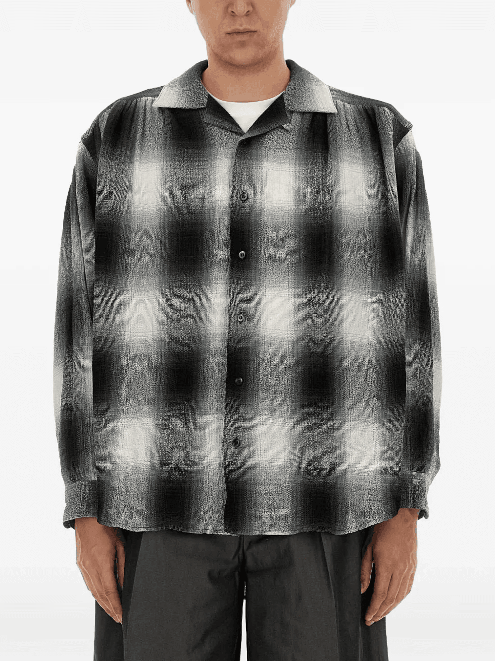 plaid-check cotton shirt - Image 1