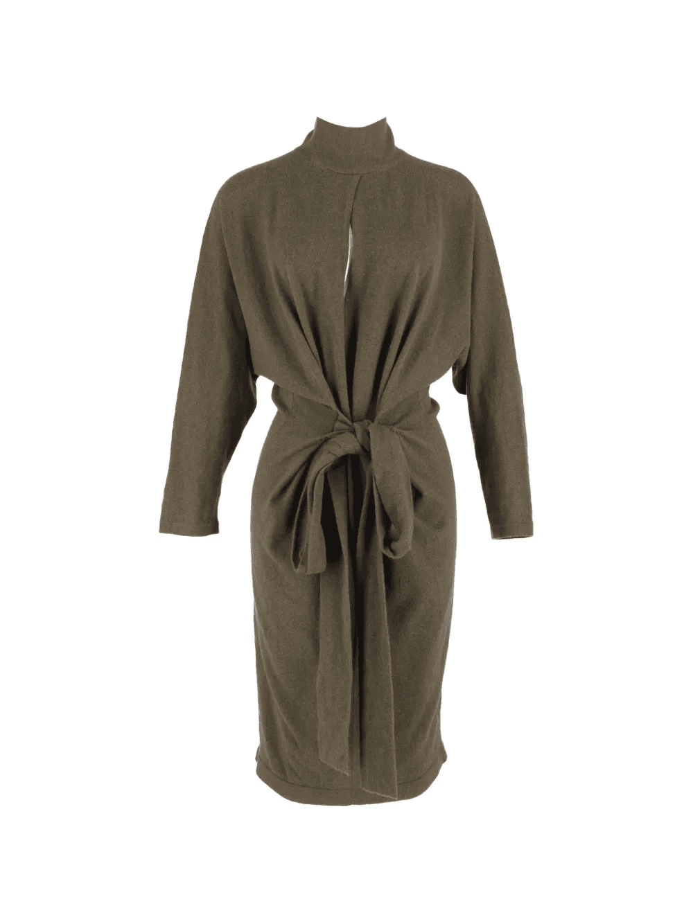 belted turtleneck dress - Image 1
