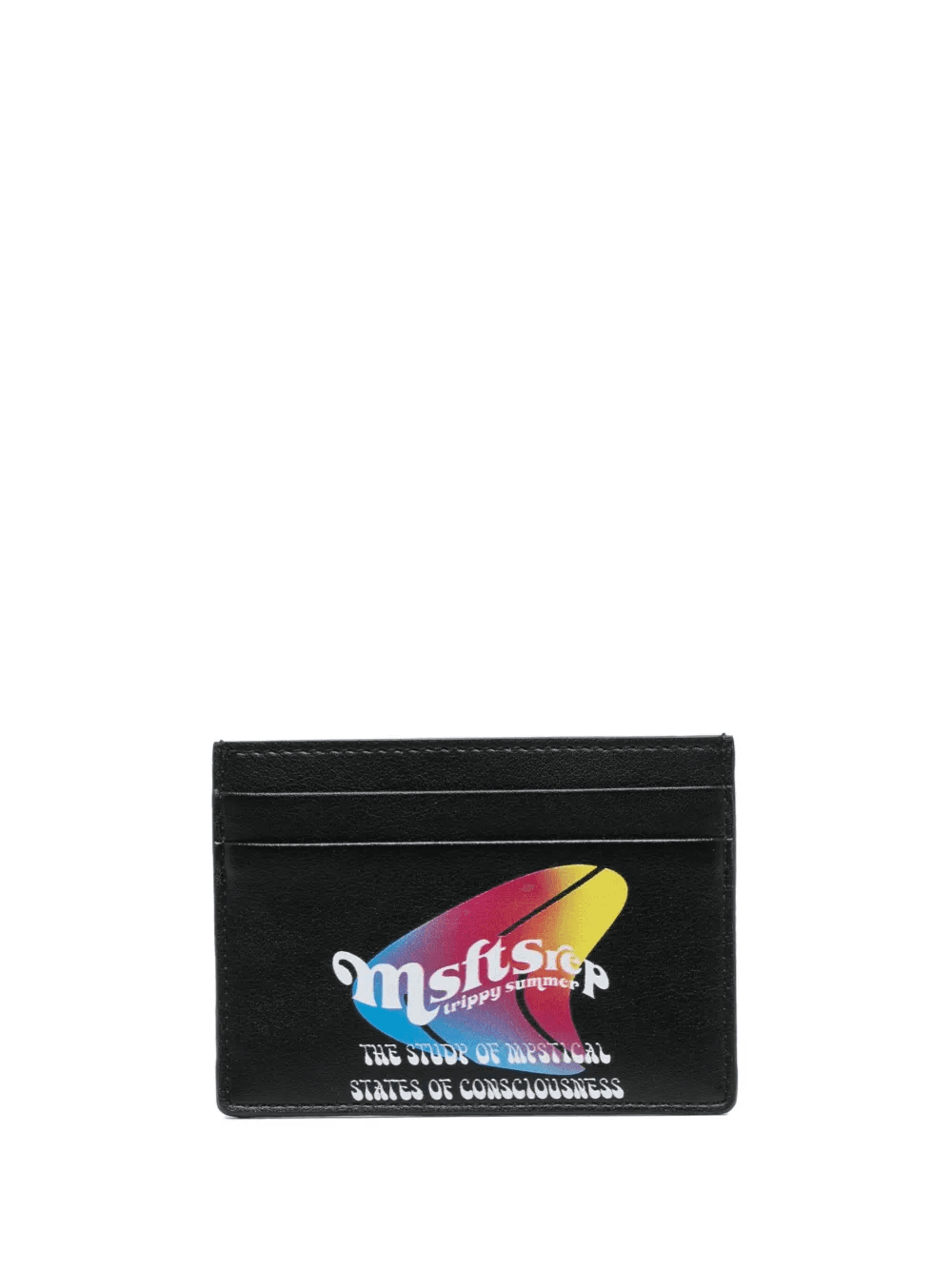 logo-print faux-leather cardholder - Image 1