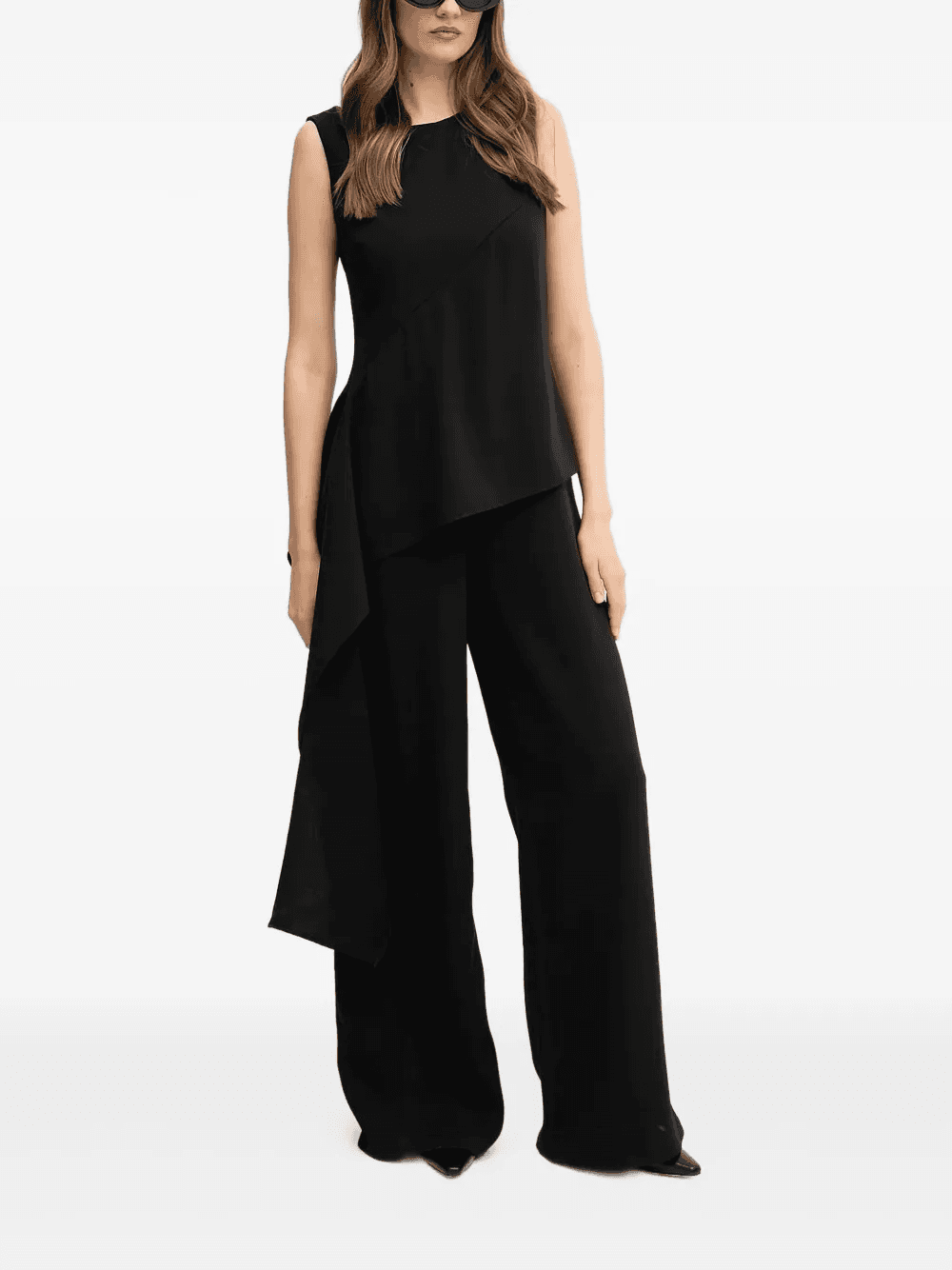 asymmetric draped jumpsuit - Image 1