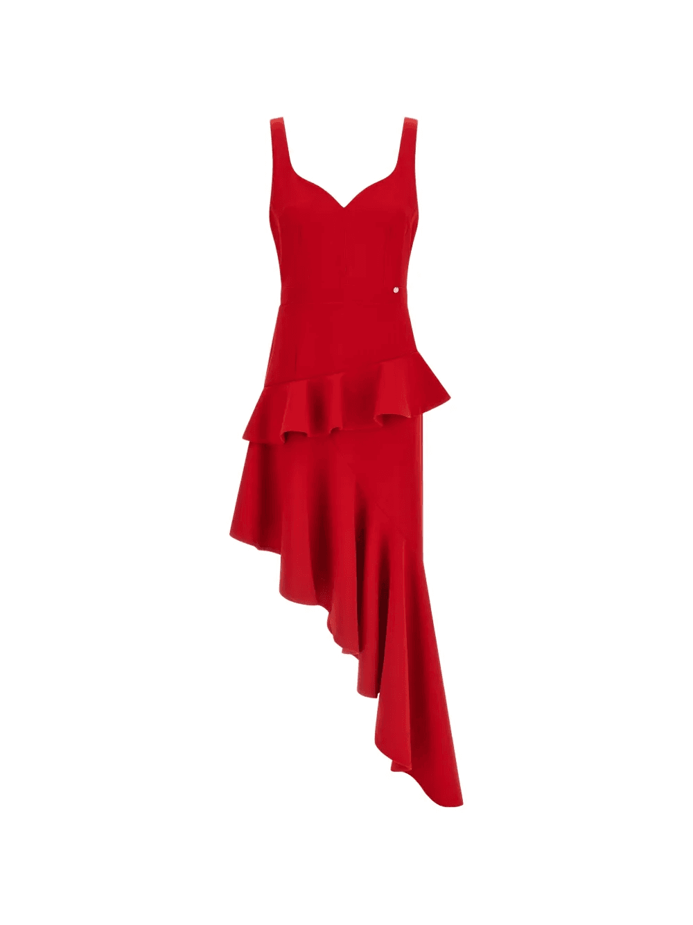 ruffled asymmetric midi dress - Image 1