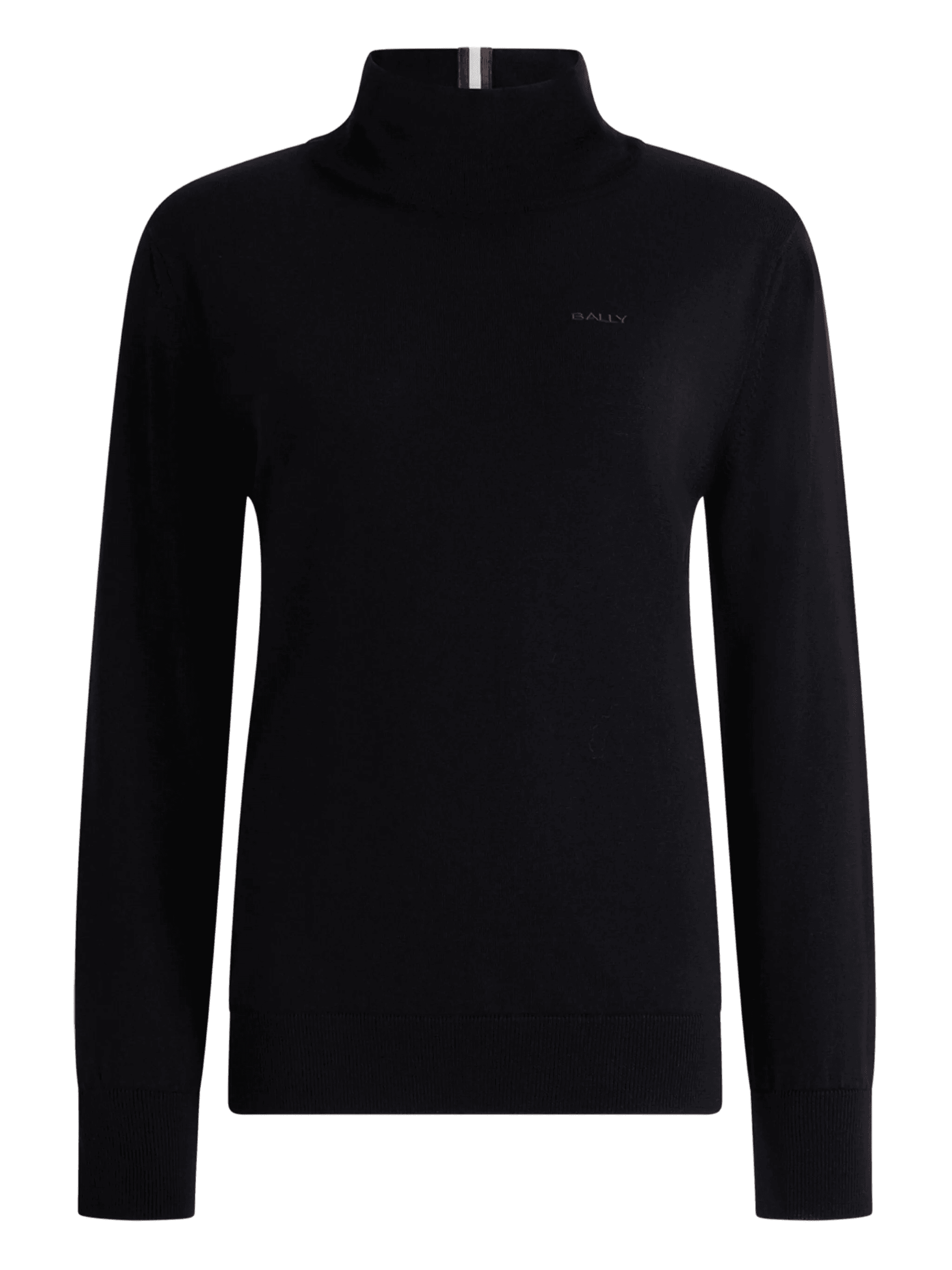 mock-neck stripe sweater - Image 1