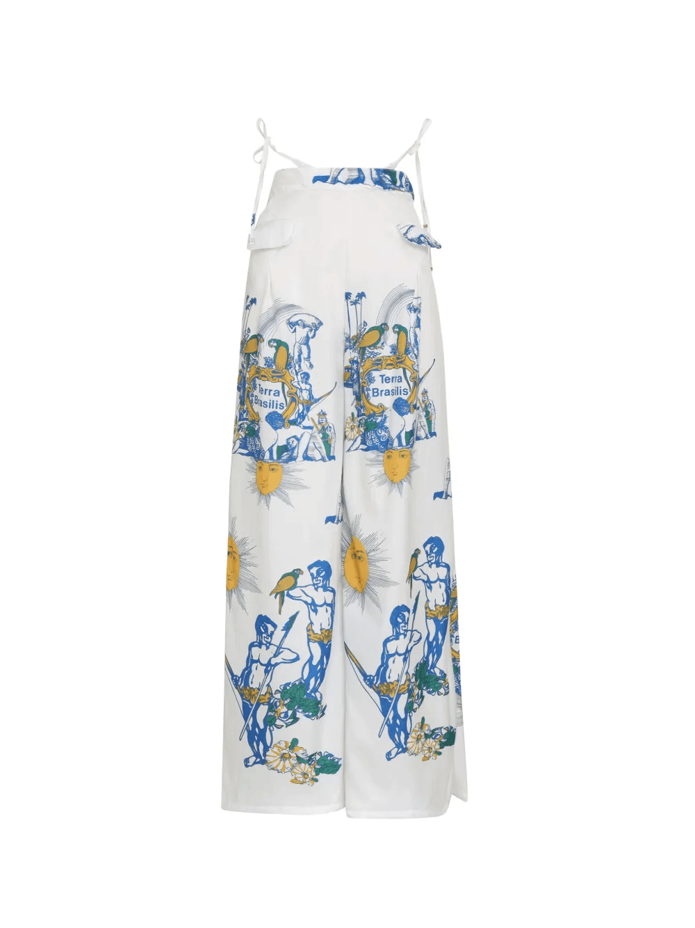 tie-straps graphic-print trousers - Image 1