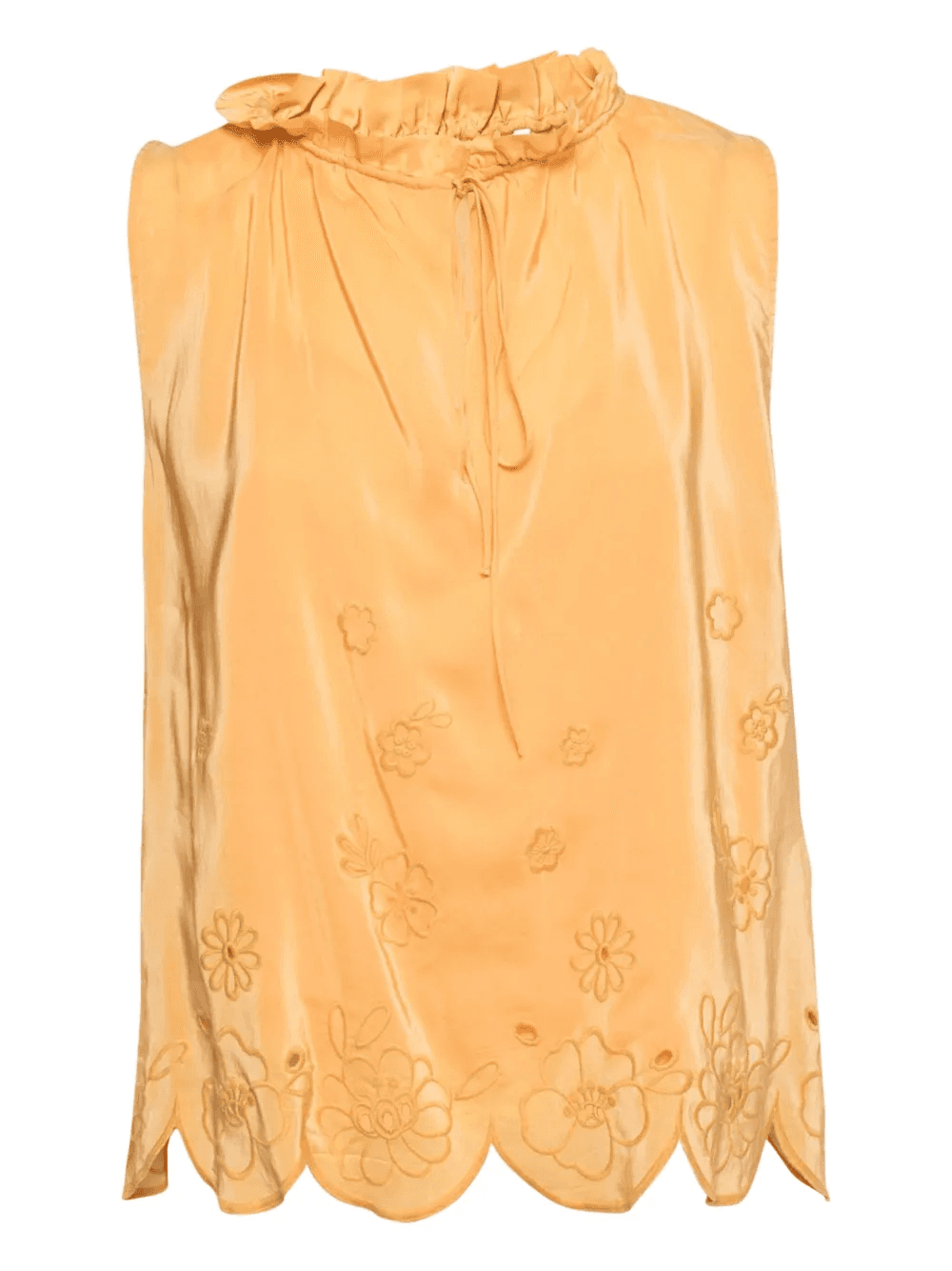 floral-embroidered cotton blouse - Image 1