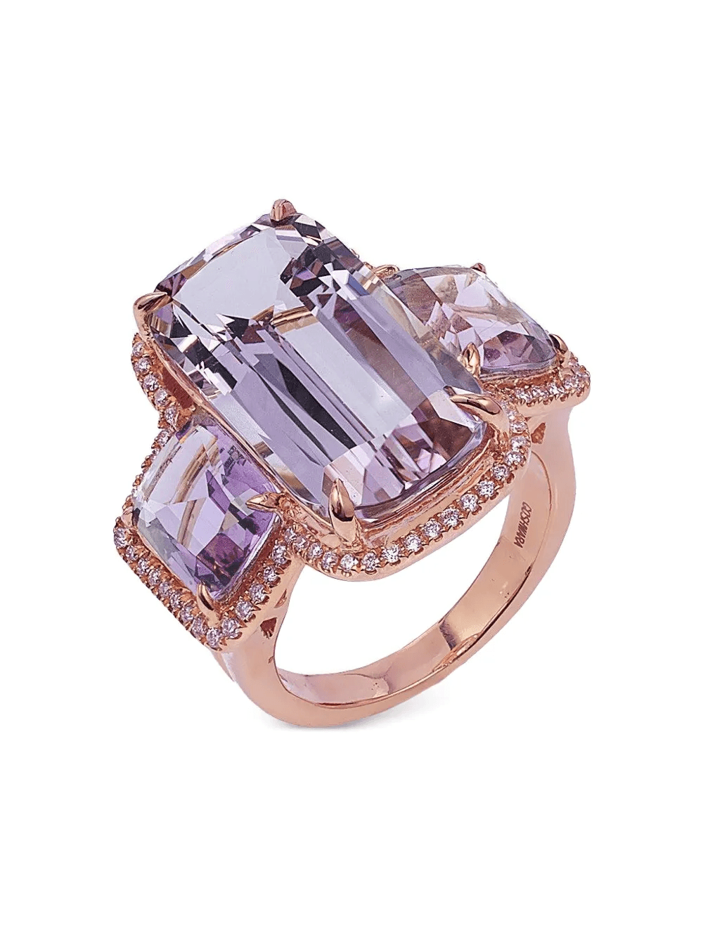 18K rose gold Gossip amethyst and diamond ring - Image 1