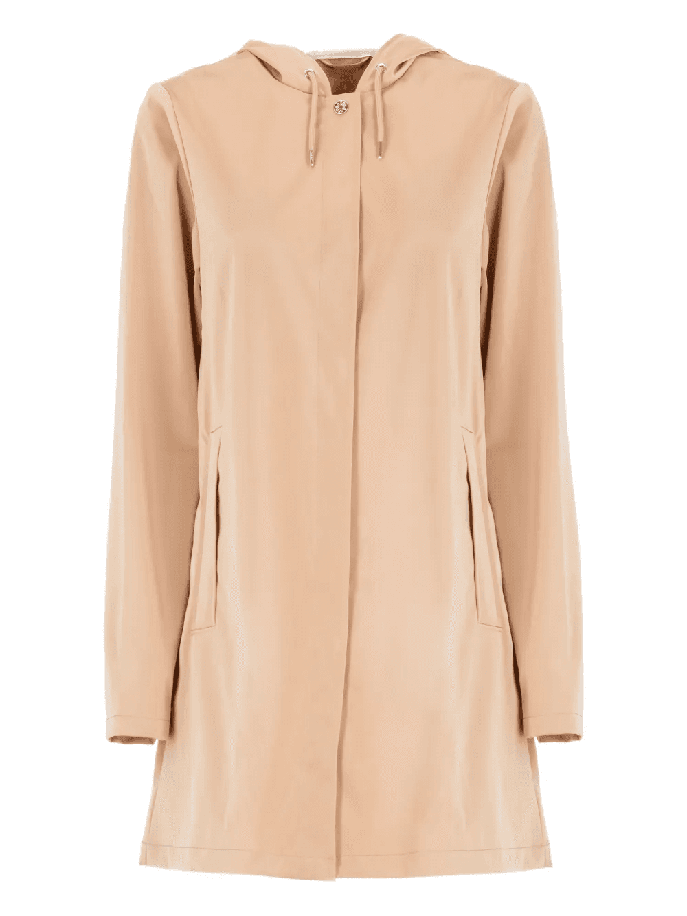 hooded snap-button rain coat - Image 1