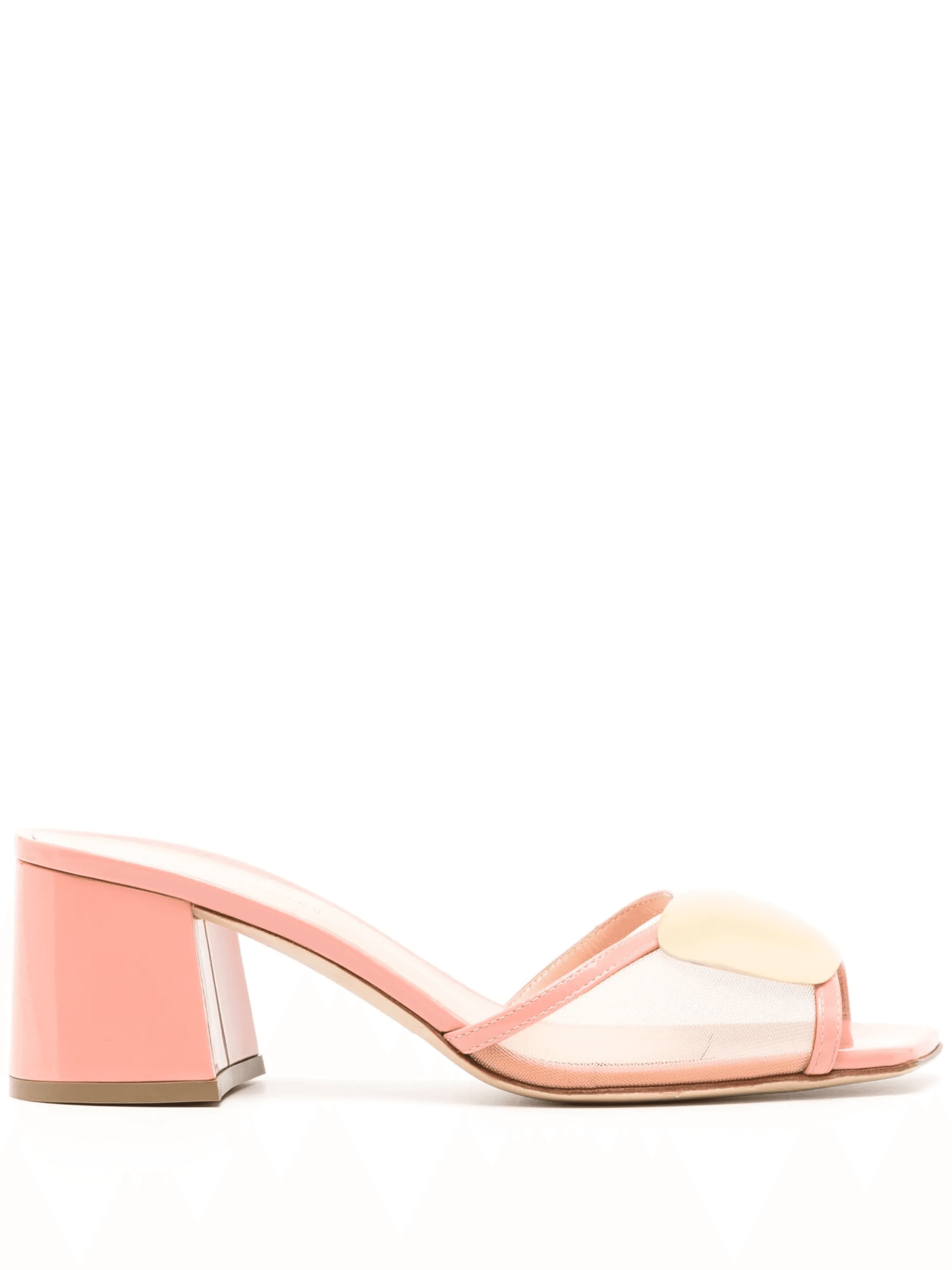 rounded-plaque mid-heel sandals - Image 1