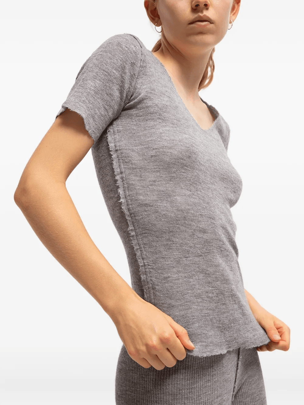 Barbara V-neck short-sleeve top - Image 1