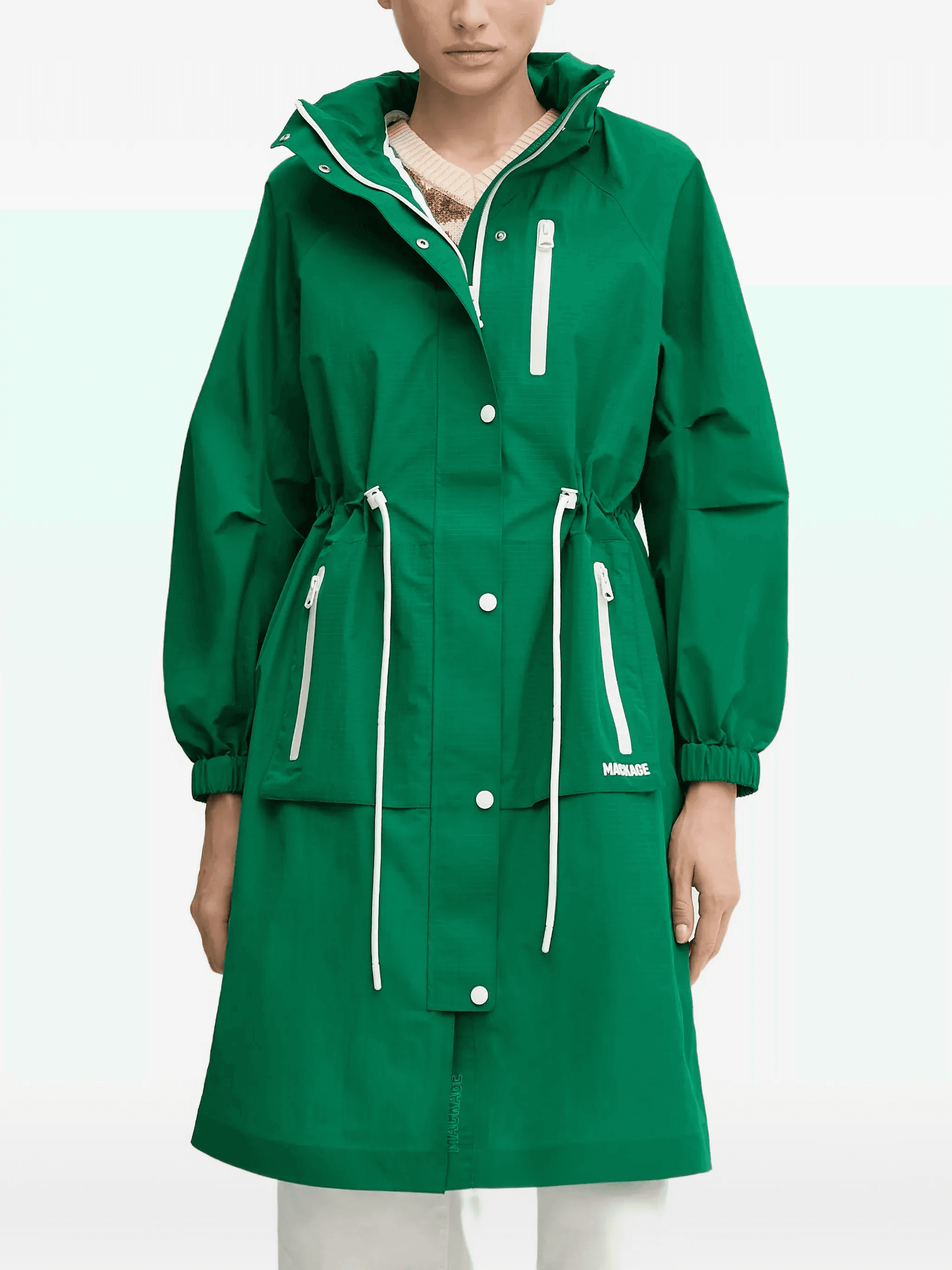 Makayla hooded drawstring coat - Image 1