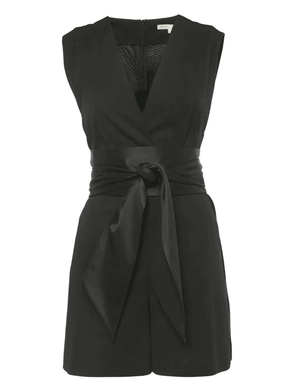 sleeveless belted-waist dress - Image 1