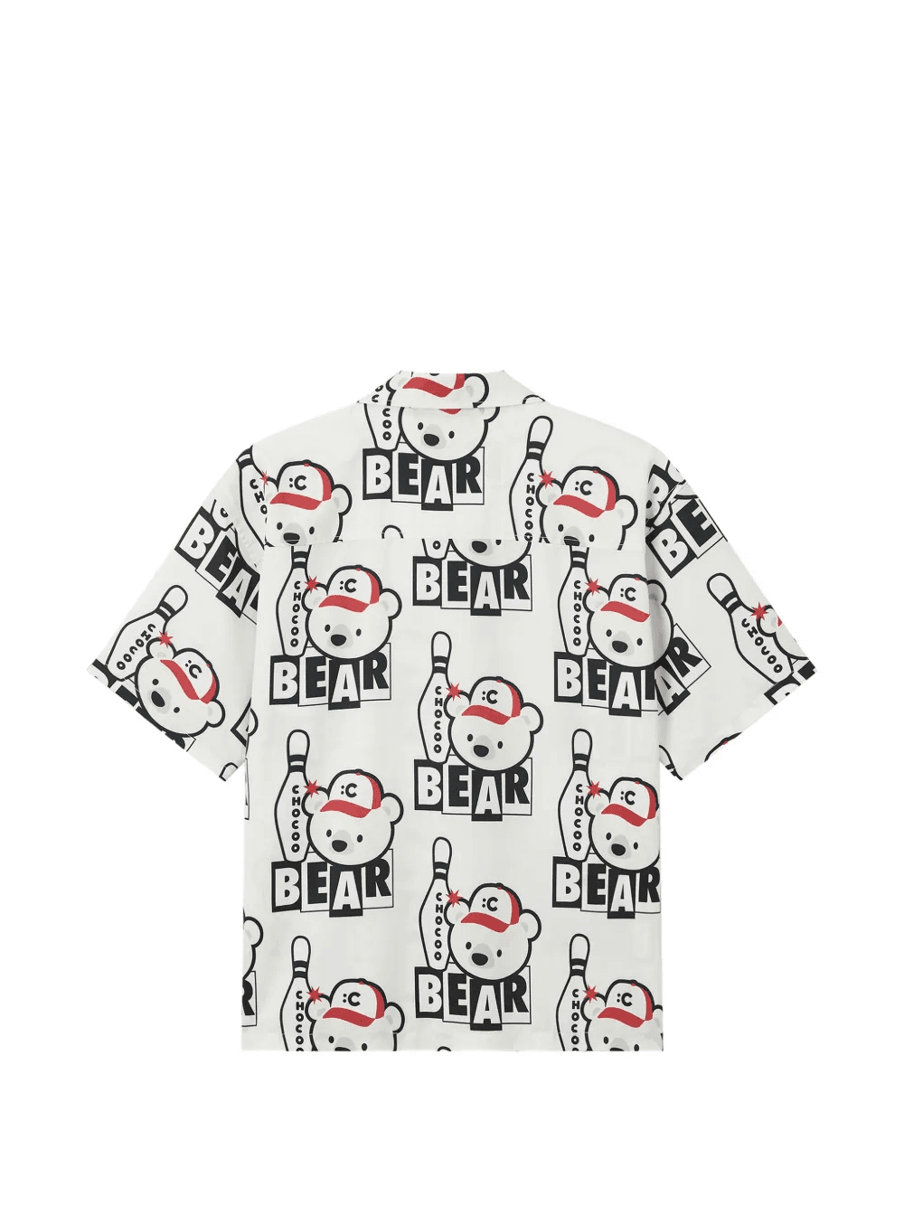 bear-print short-sleeved shirt - Image 1