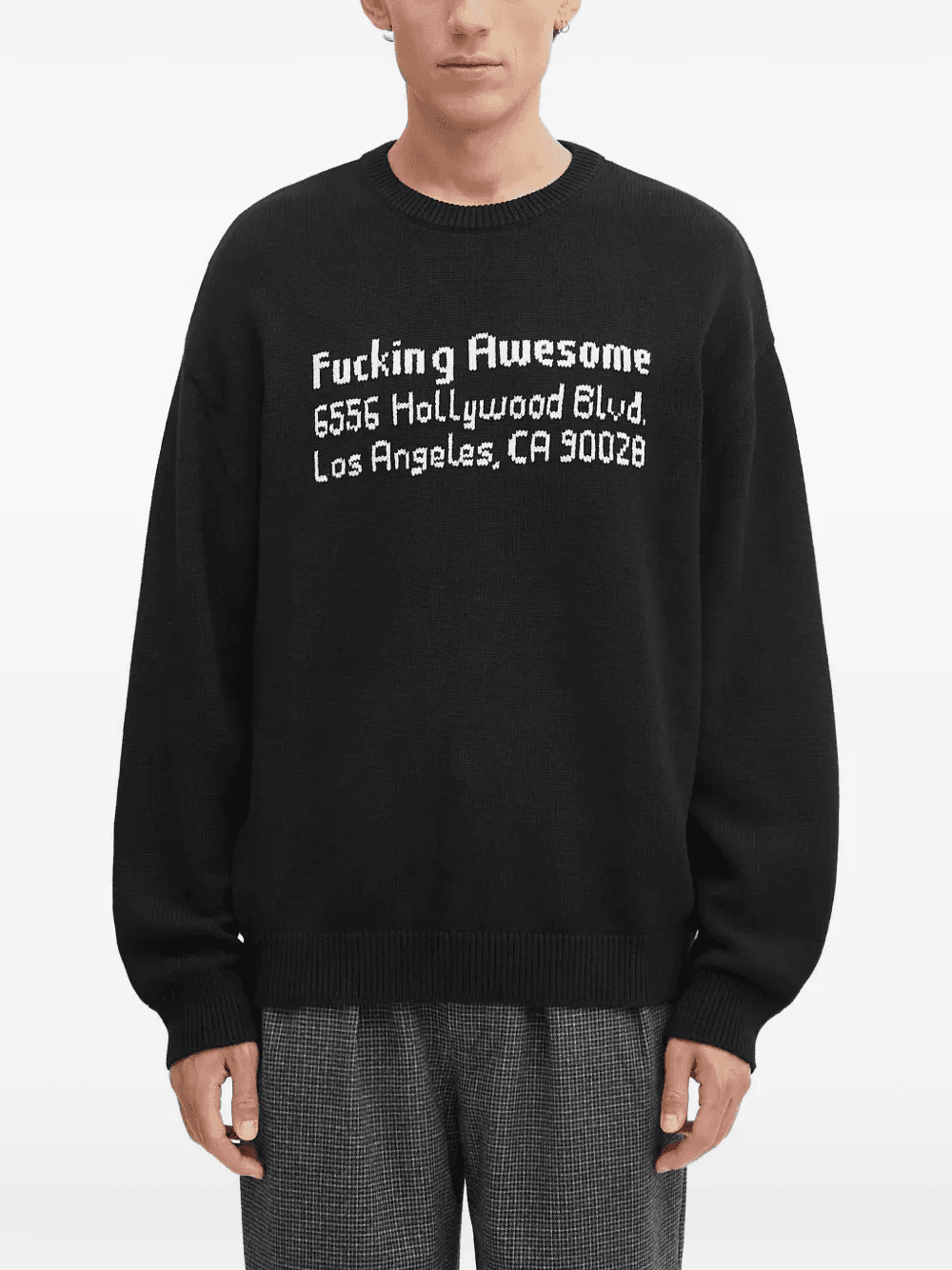 crew-neck graphic sweater - Image 1