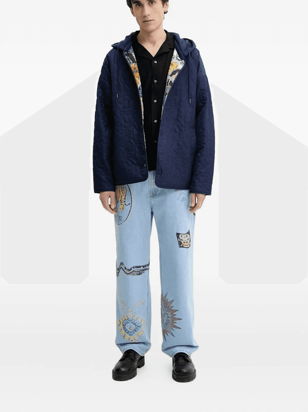 tiger-print jeans - Image 1