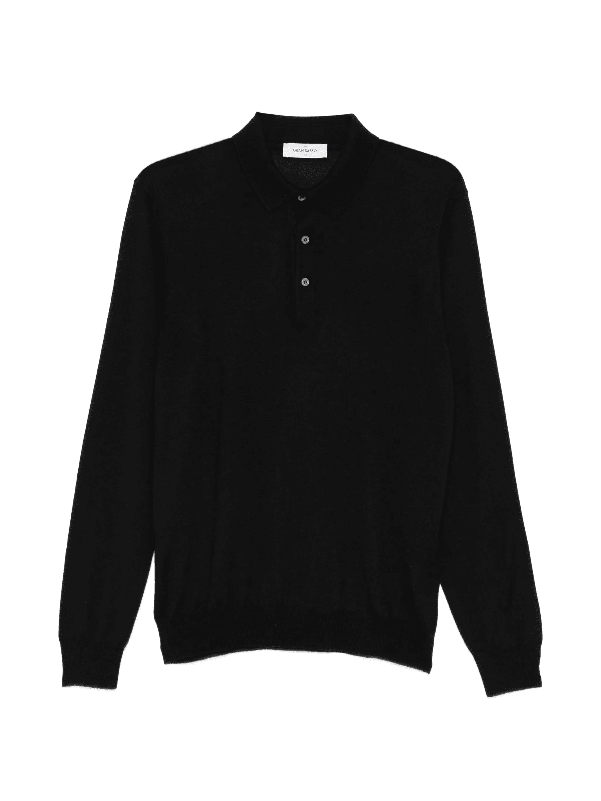 long-sleeve buttoned polo shirt - Image 1