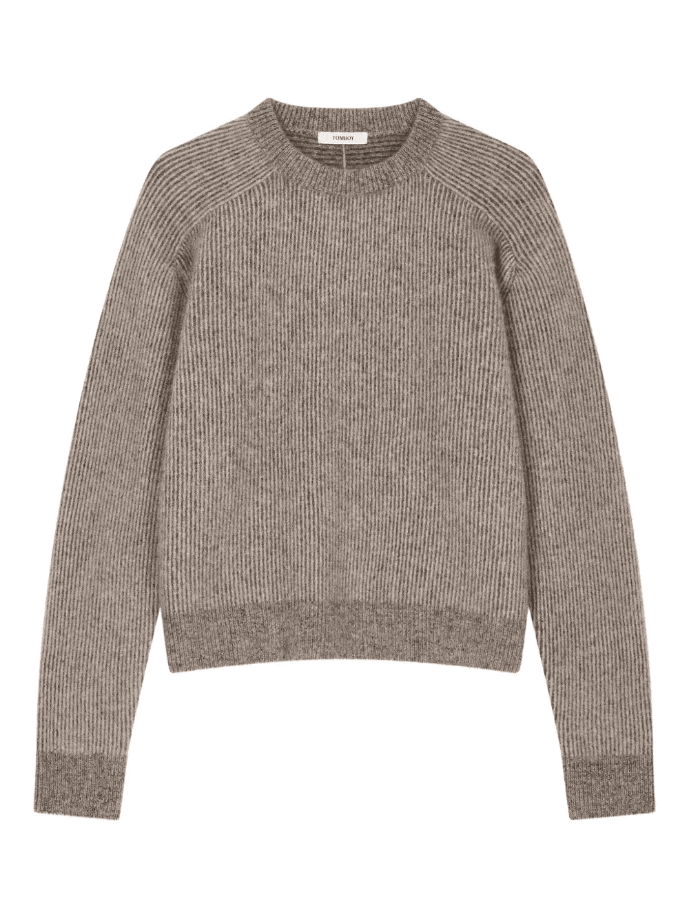 round neck striped knit sweater - Image 1