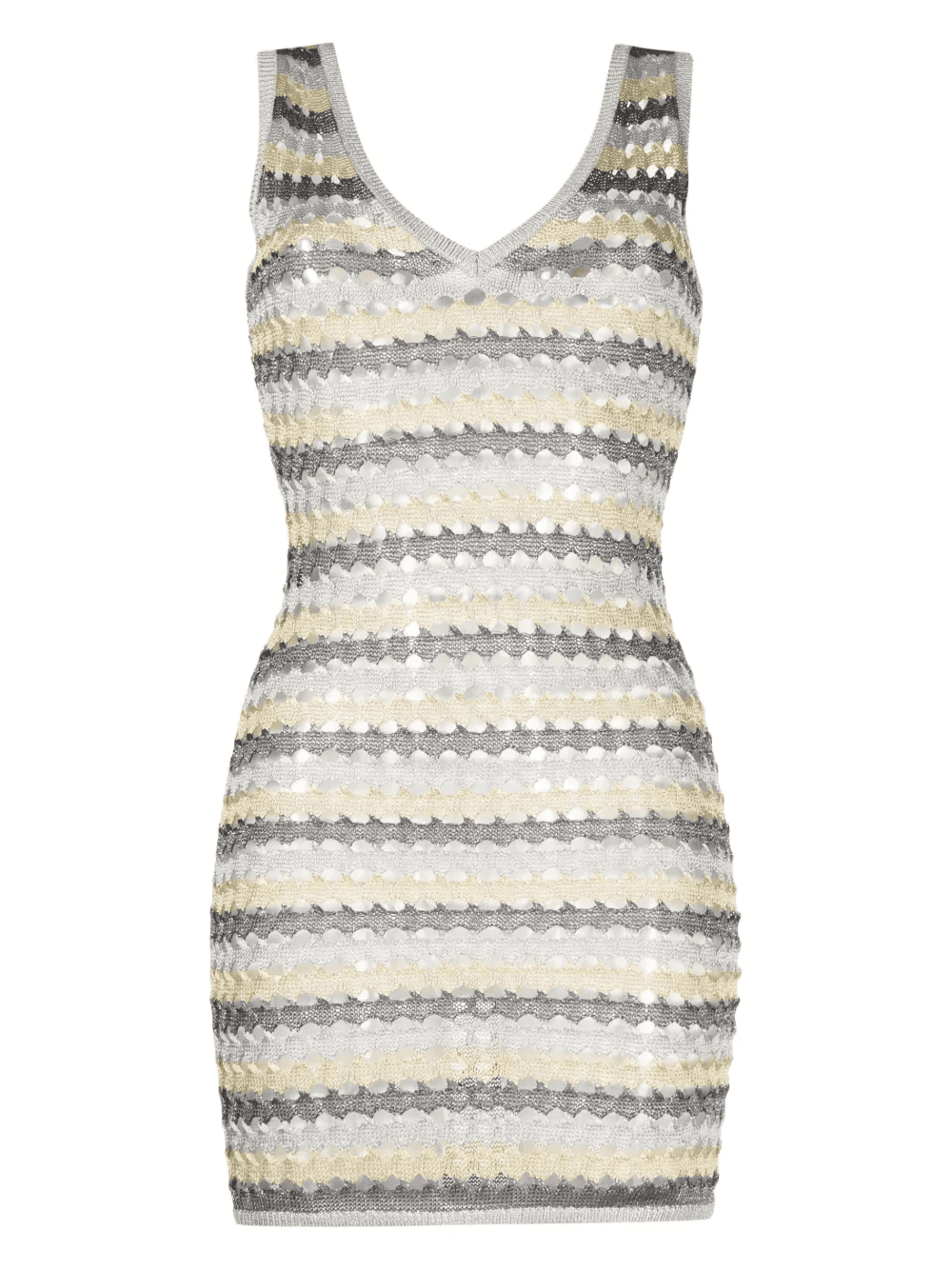 tricot-knit mini dress - Image 1