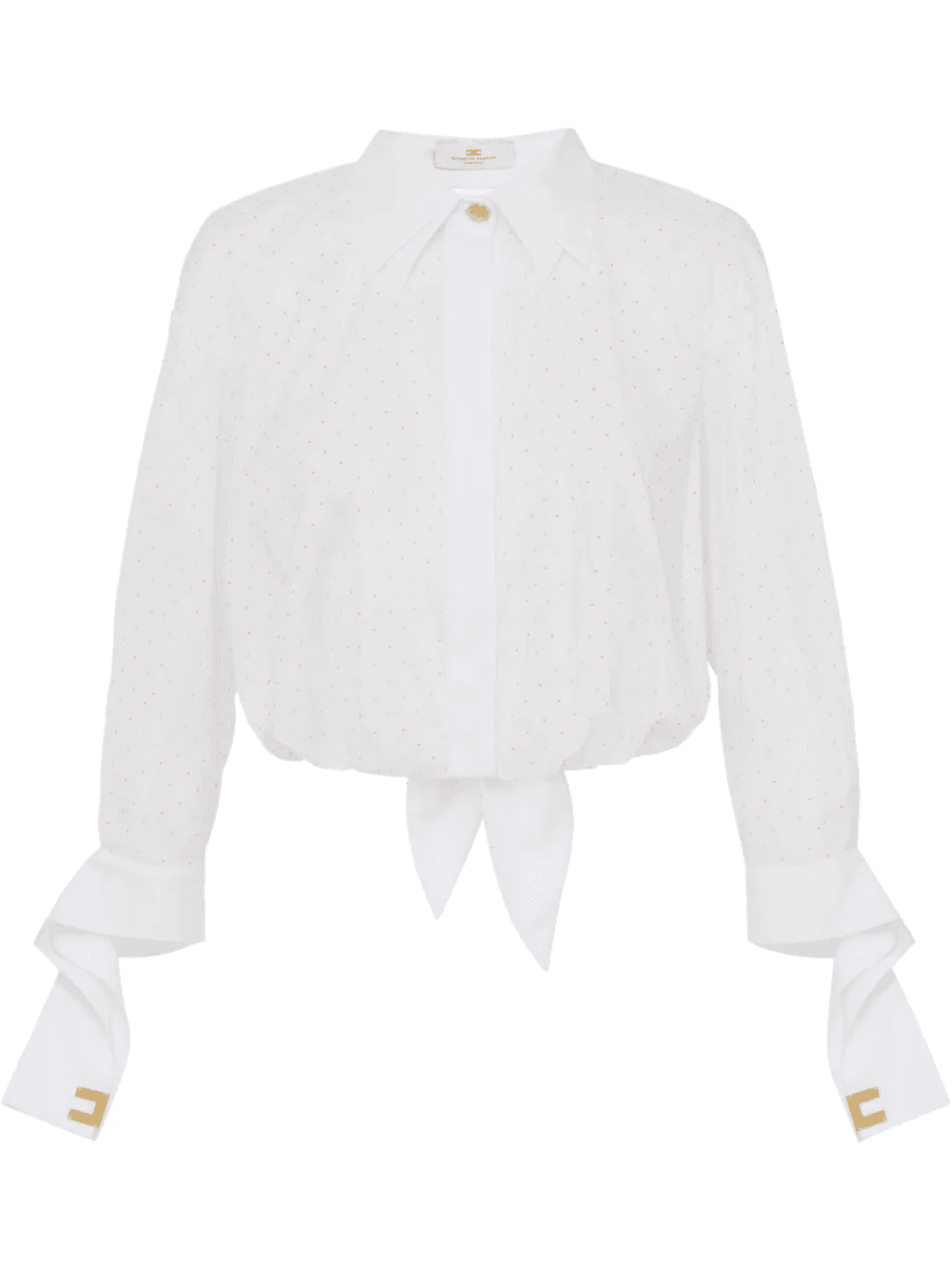 rhinestone-embellished poplin shirt - Image 1