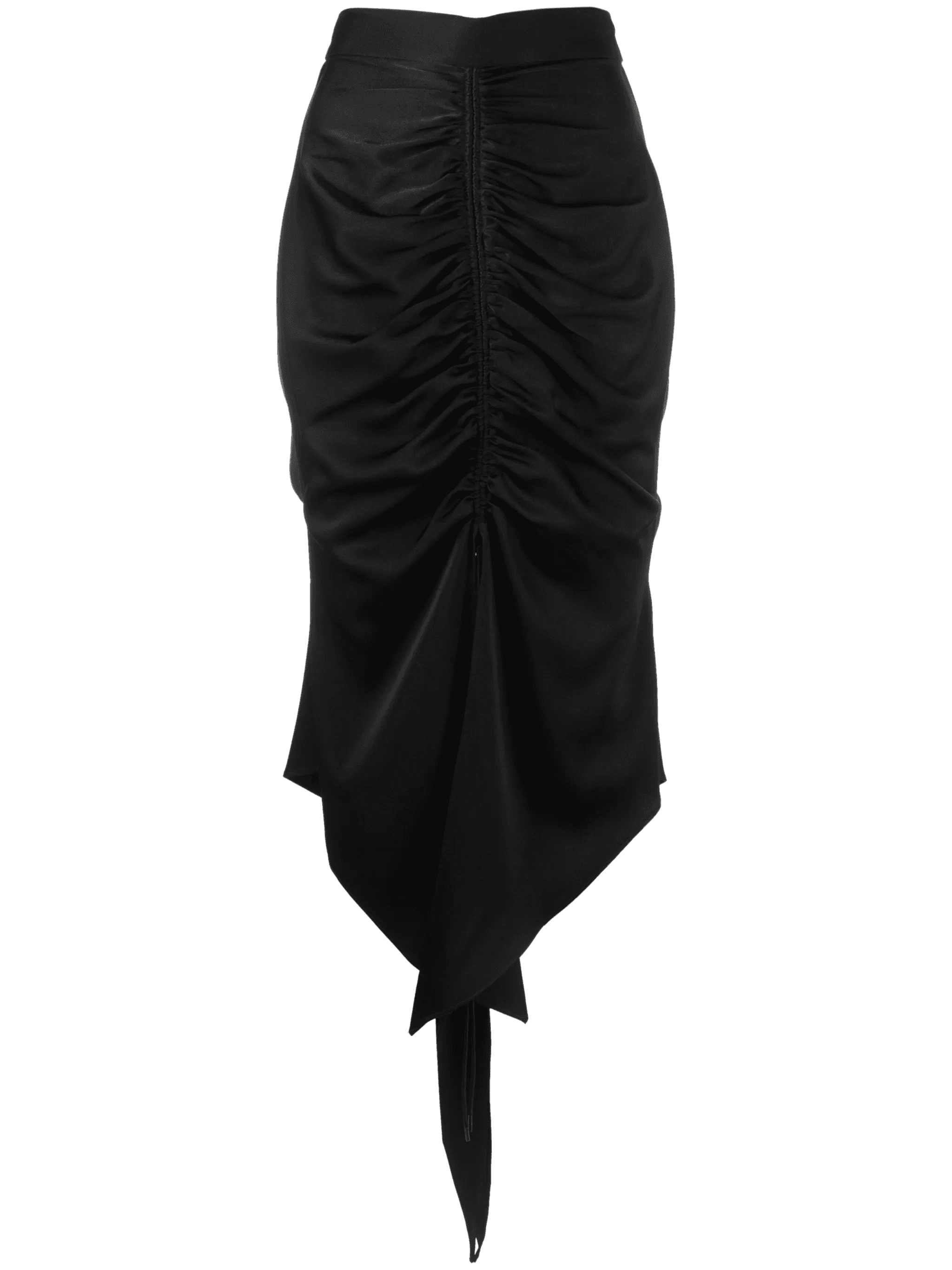 high-waisted ruched midi skirt - Image 1