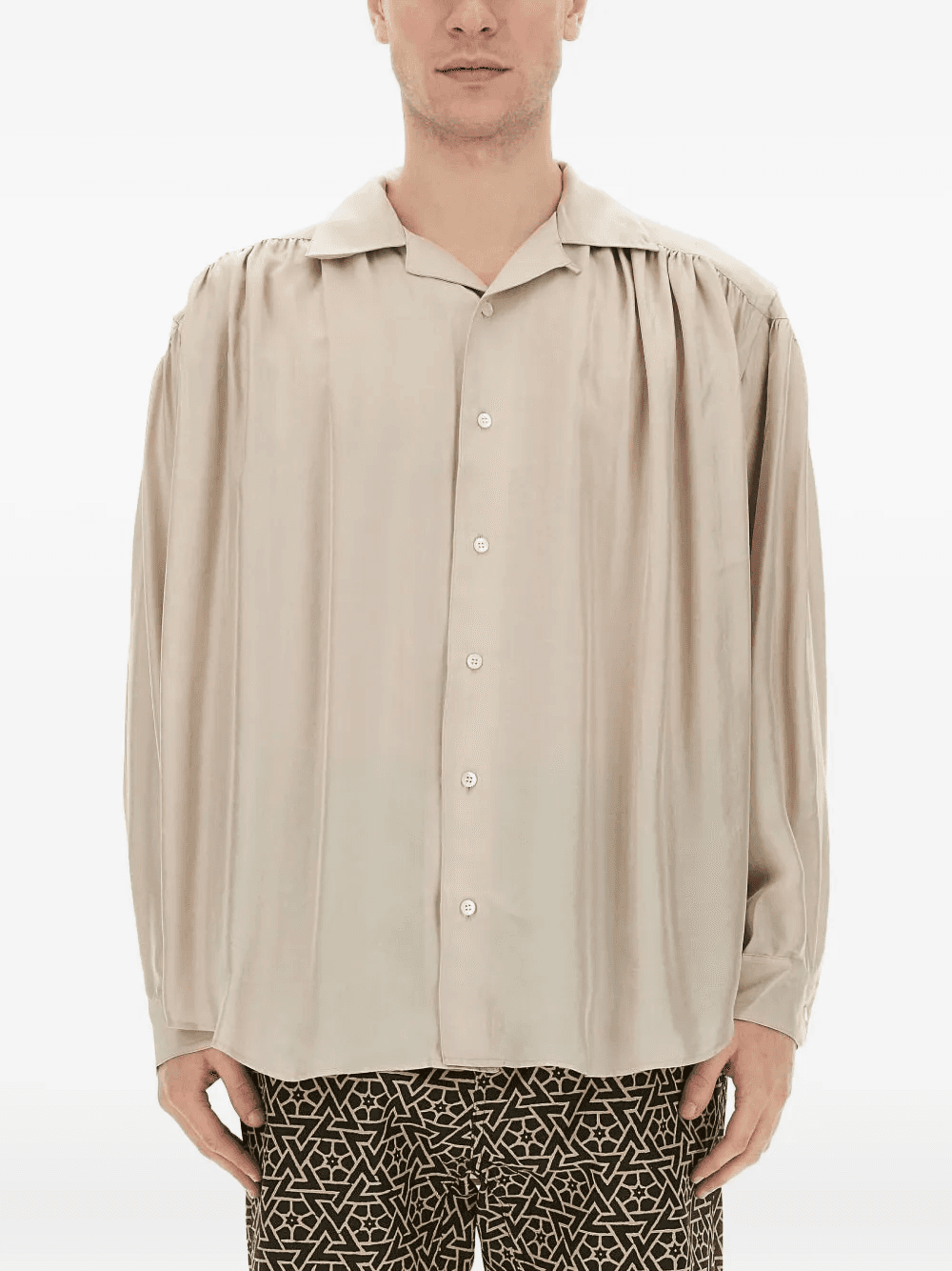 gathered buttoned shirt - Image 1